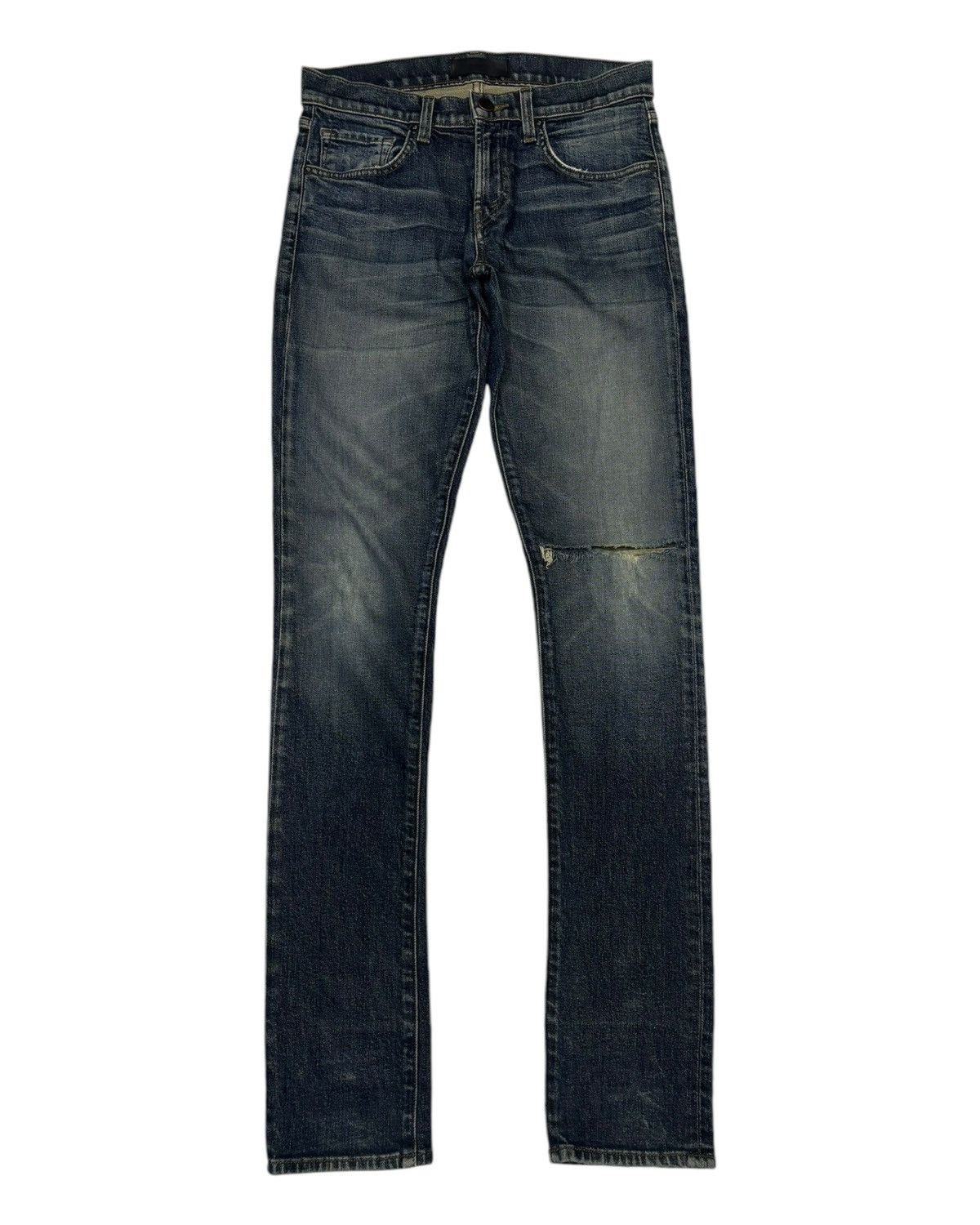 If Six Was Nine J Brand Indigo Distressed Denim Jeans Size US 30 / EU 46 - 7 Thumbnail