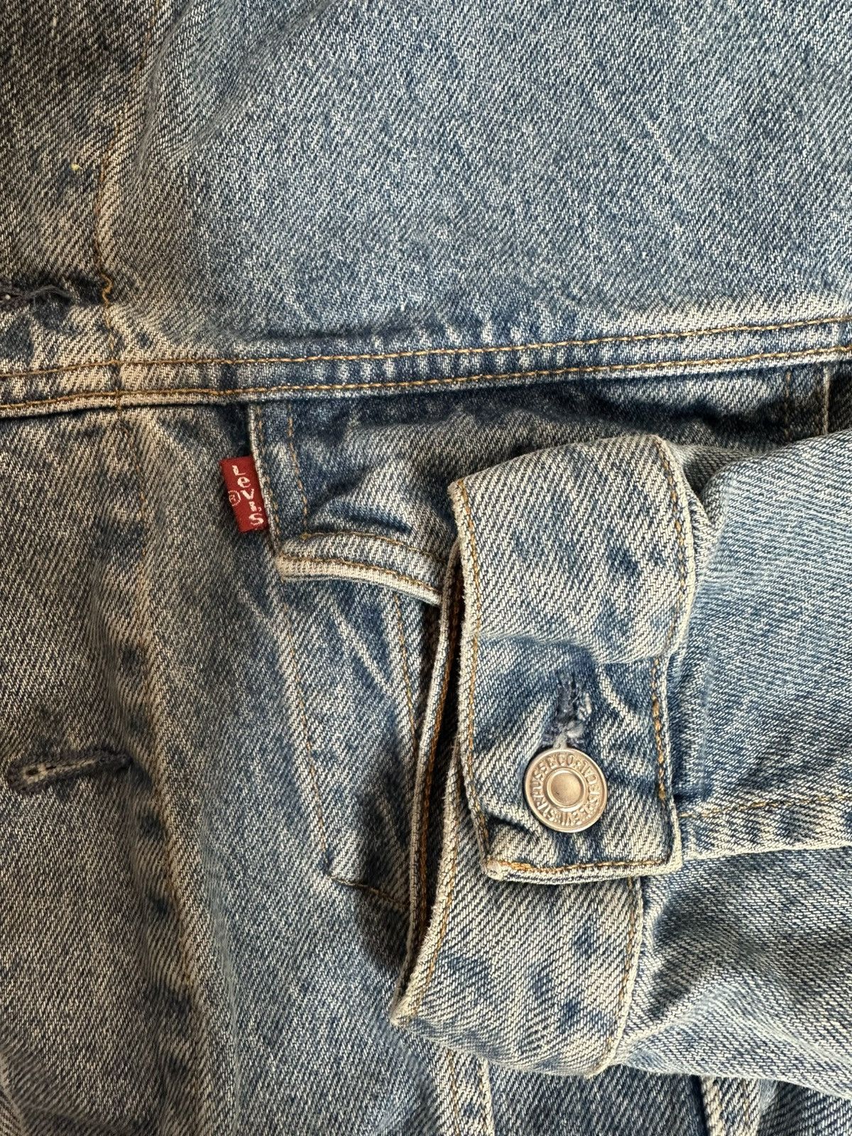 Levi's made USA vtg 90s Levi Strauss Levis 70507-0389 Denim Jacket Size US L / EU 52-54 / 3 - 3 Thumbnail