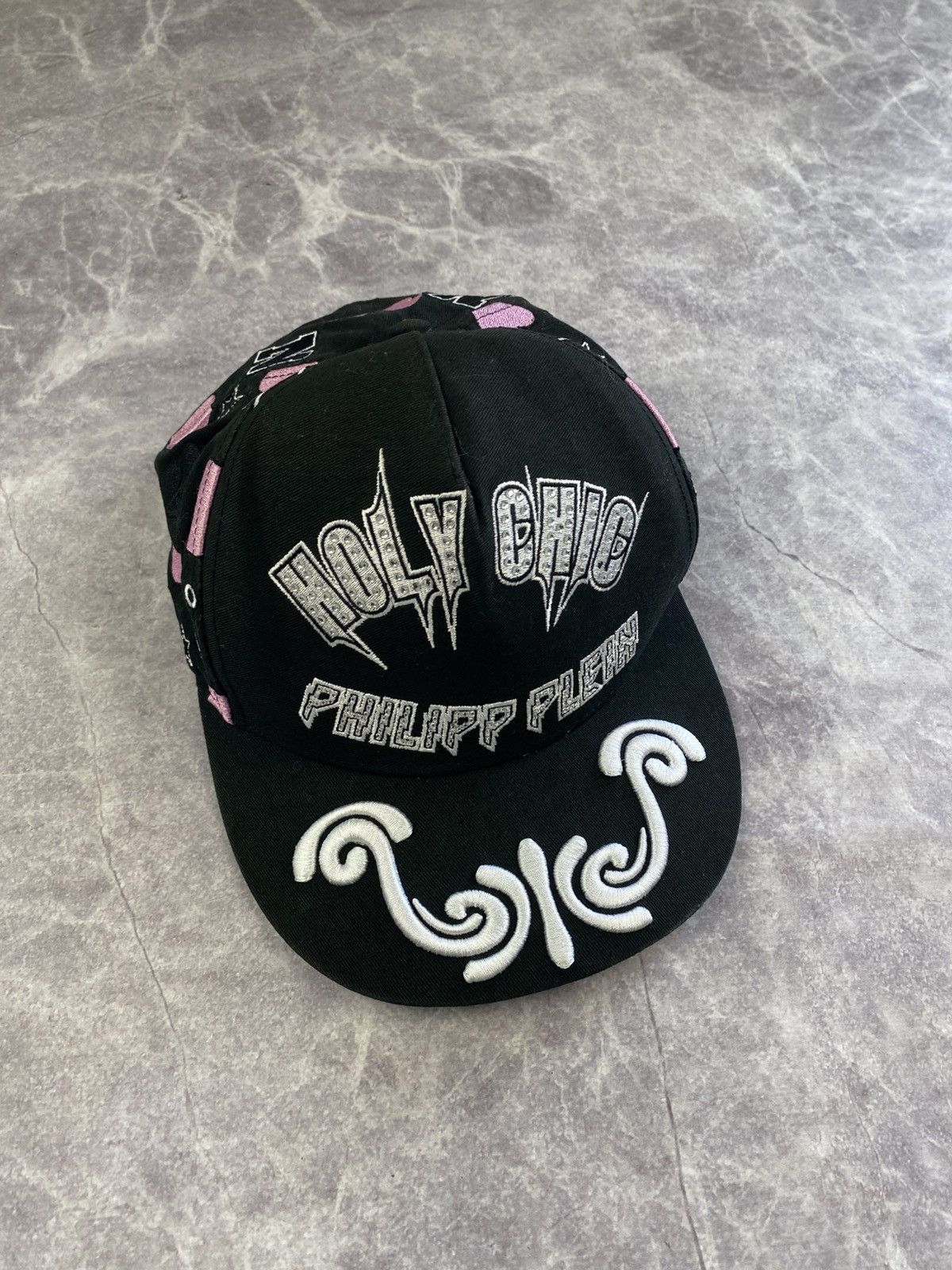 Philipp Plein Philipp Plein Holy Chic Embroidered Cap with Crystal Size ONE SIZE - 1 Thumbnail