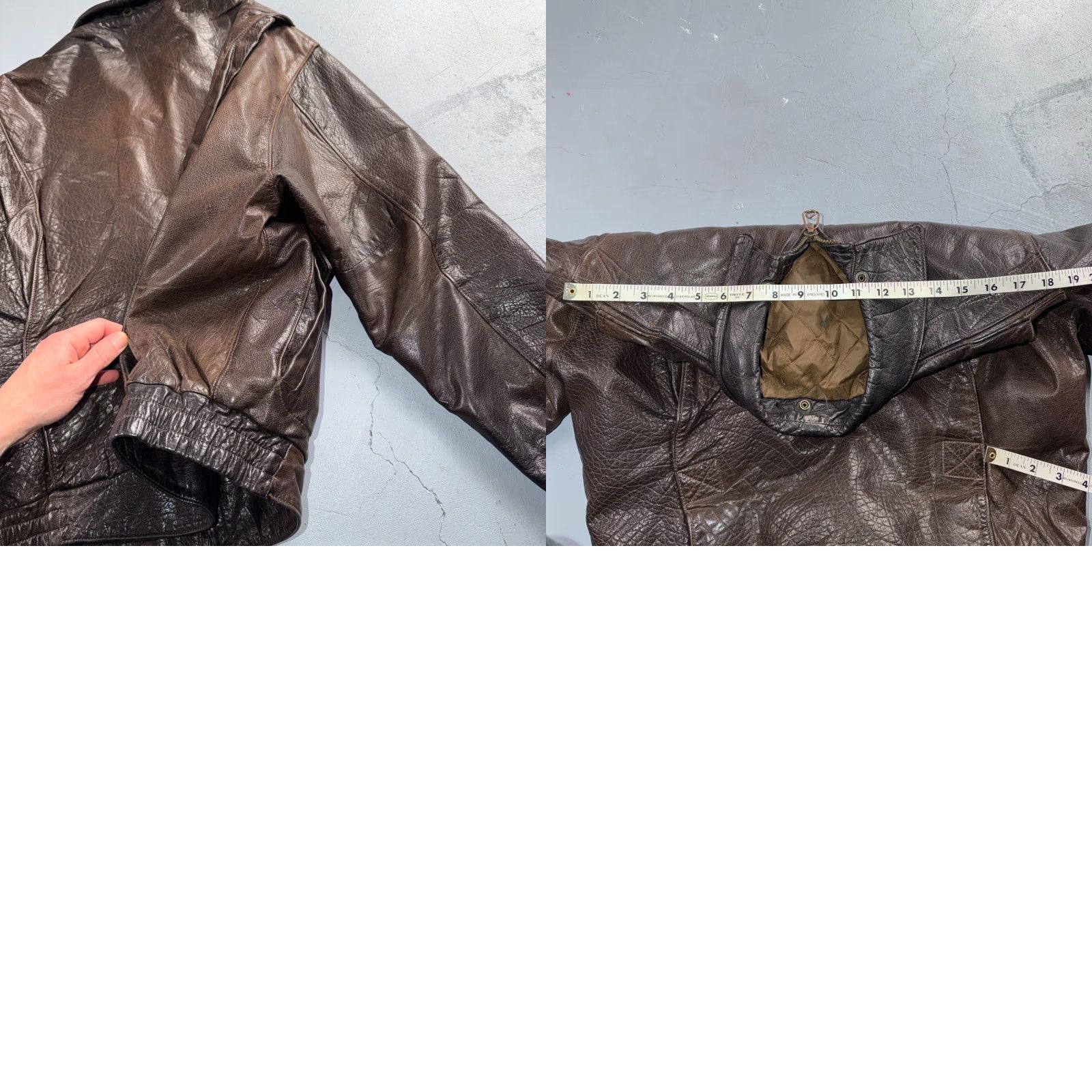 Vintage VINTAGE Flight Jacket Leather Army Men's M Brown 1960s 70s A-2 Flight Jacket Military Style USA Leather Brown Clothing Men Size M US Vintage Size US M / EU 48-50 / 2 - 10 Thumbnail