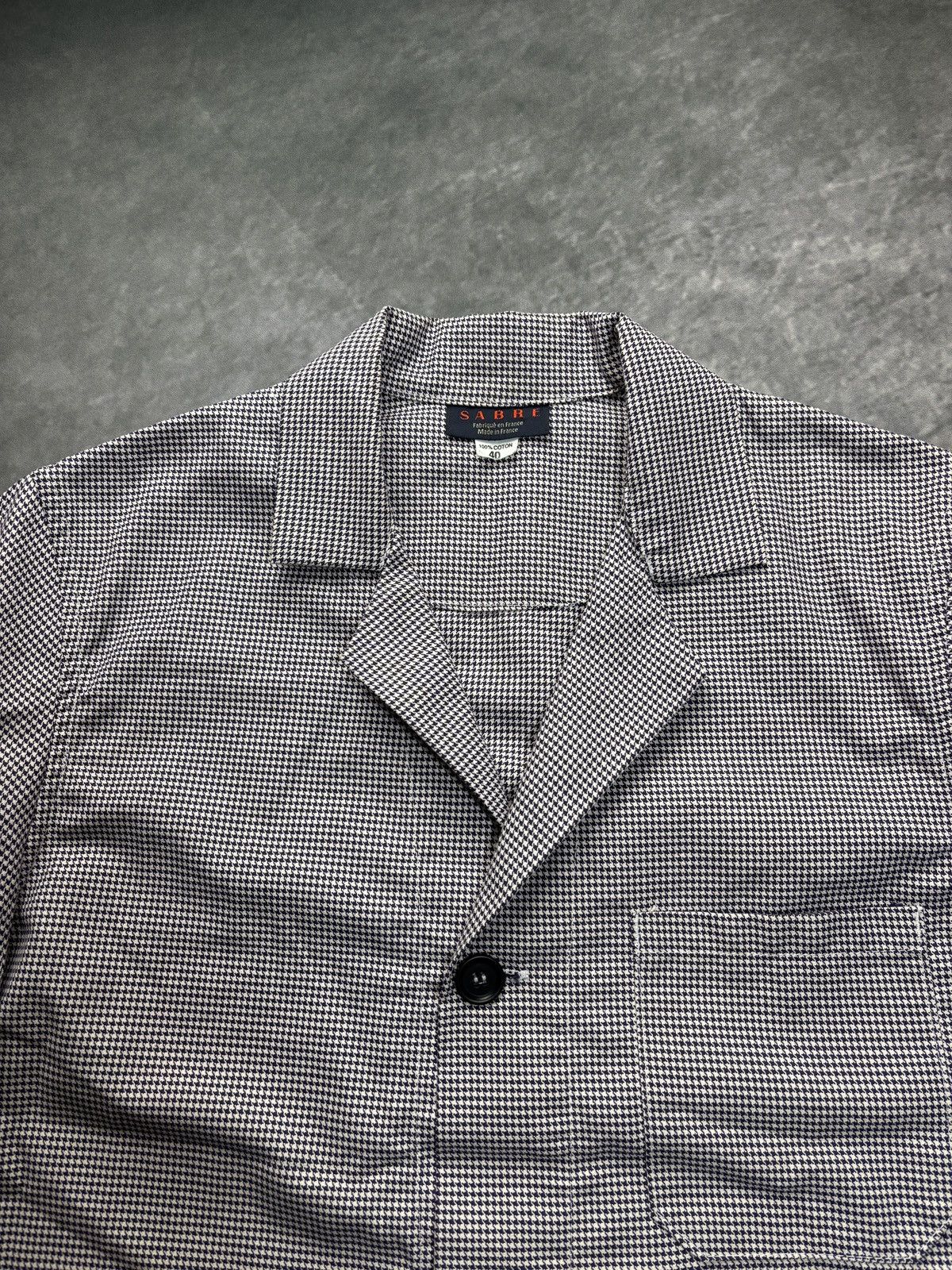 Sabre Vintage French Chore Jacket Crop Moleskin Houndstooth Canvas Size US S / EU 44-46 / 1 - 3 Thumbnail