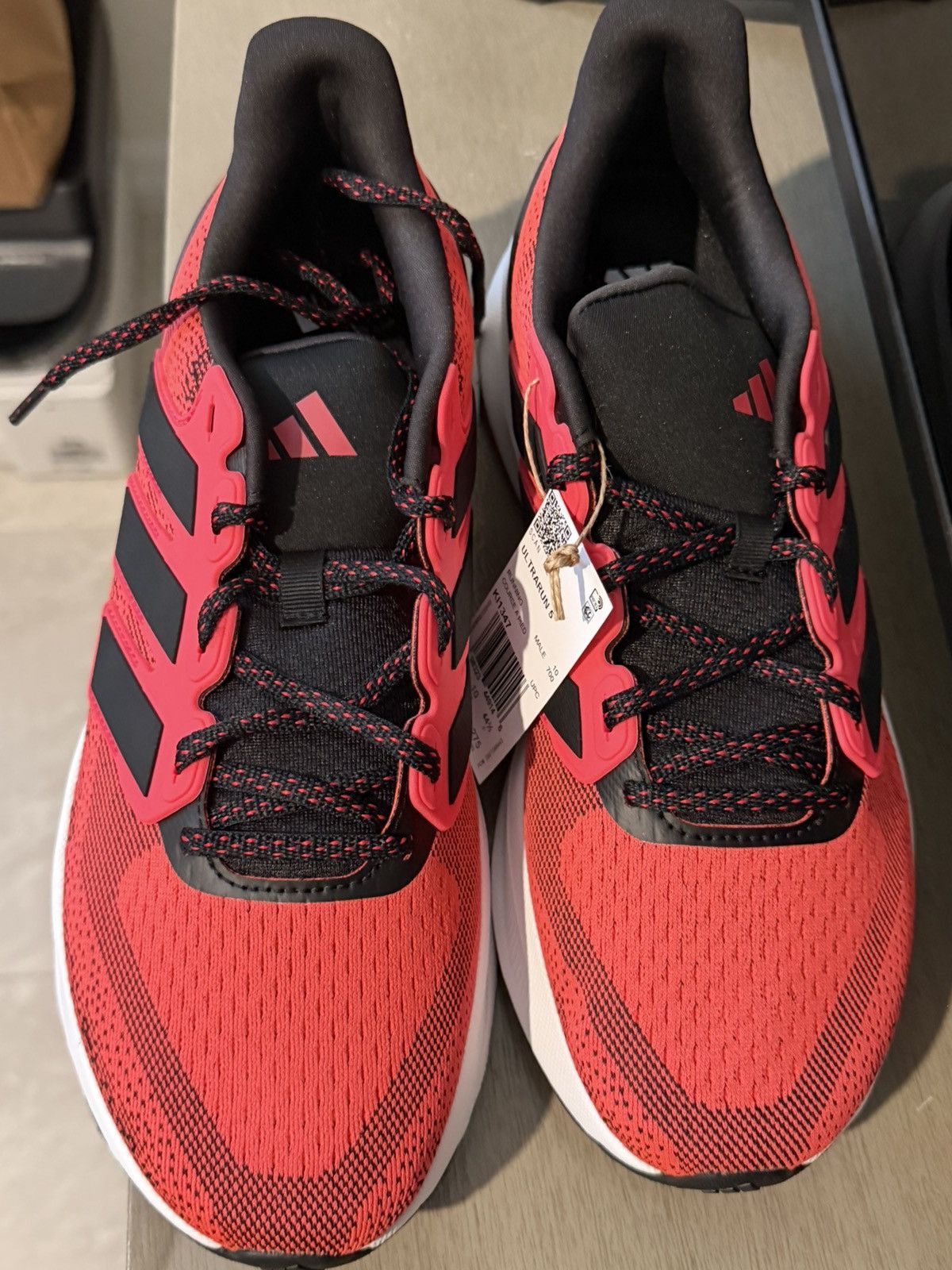Adidas Size 10.5- Adidas Ultrarun 5 Lucid Red Black White Size US 10.5 / EU 43-44 - 4 Thumbnail