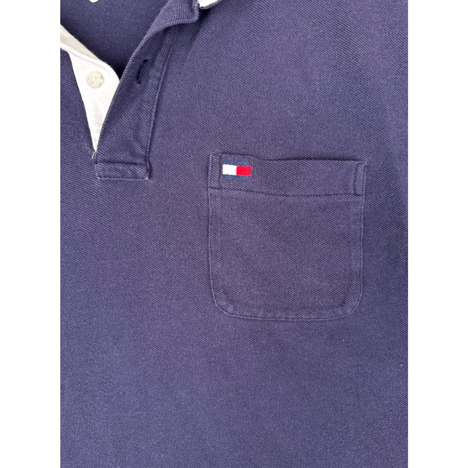 Tommy Hilfiger Tommy Hilfiger Polo Shirt Men XL Blue Short Sleeve Cotton Slim Fit Bag Pocket Buttoned Collar Shirt Size US XL / EU 56 / 4 - 6 Thumbnail