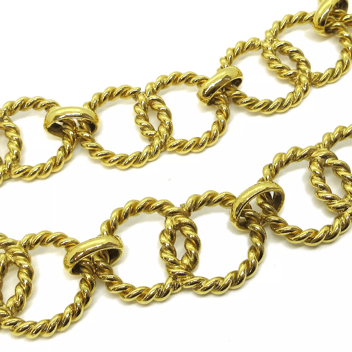 Chanel Authentic CHANEL CC Logos Charm Gold Chain Belt 23 Vintage Size ONE SIZE - 4 Thumbnail