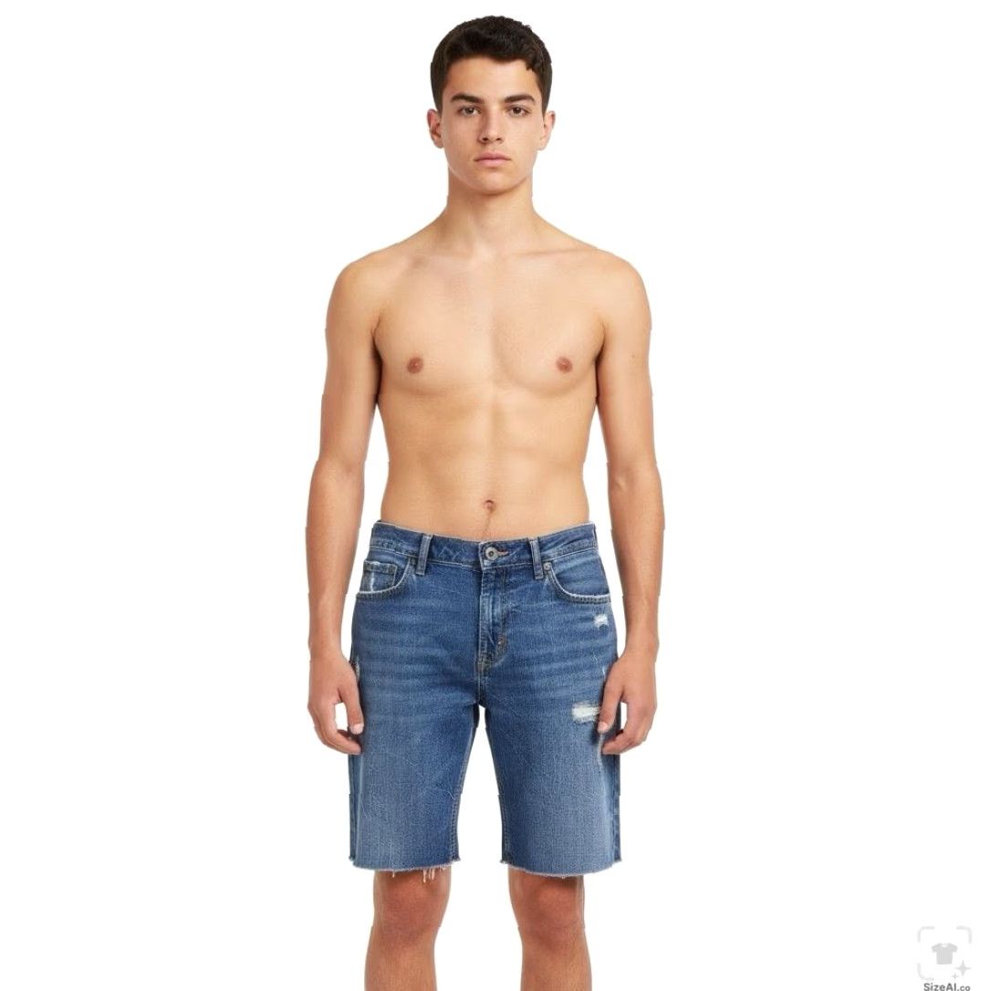 Levi's VINTAGE Levi's 502 Regular Taper Denim Shorts Mens 30 Distressed Blue Raw Hem Bermuda 8in Zipper Button USA Mens Size US 30 / EU 46 - 4 Thumbnail