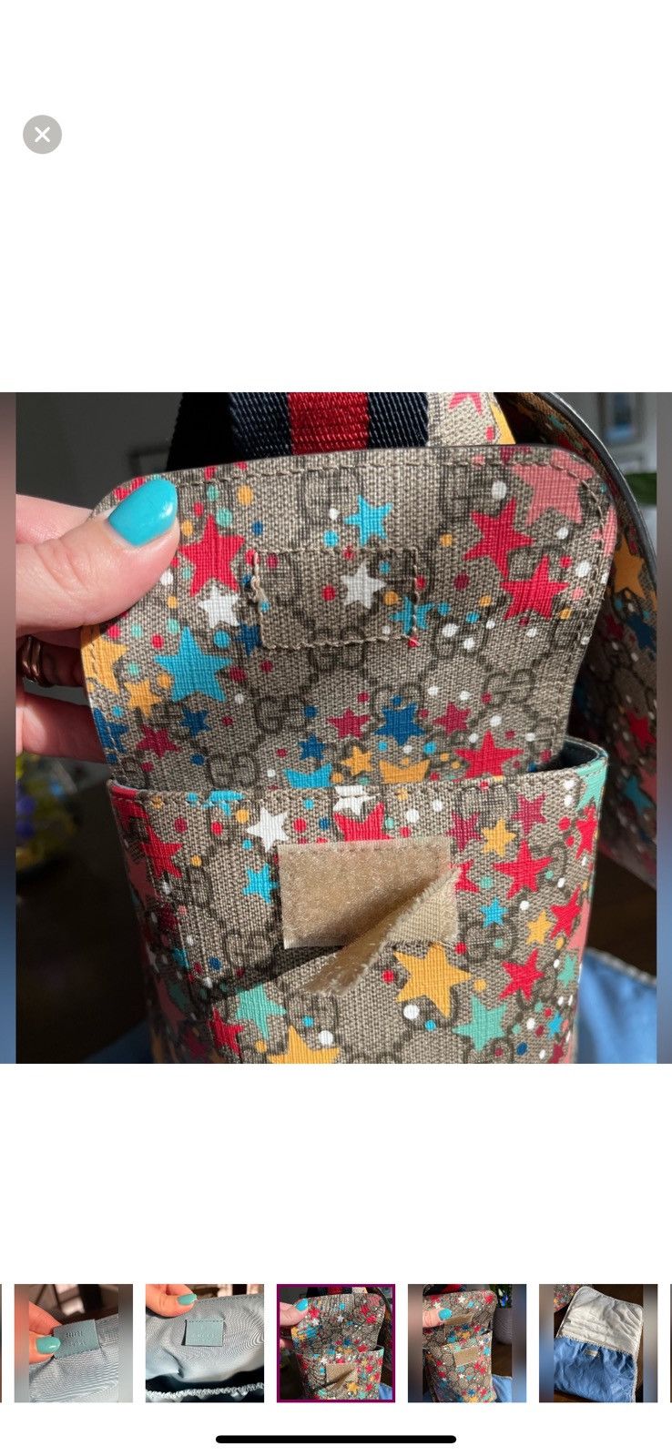 Gucci GUCCI GG Supreme Star Diaper Bag Size ONE SIZE - 6 Thumbnail