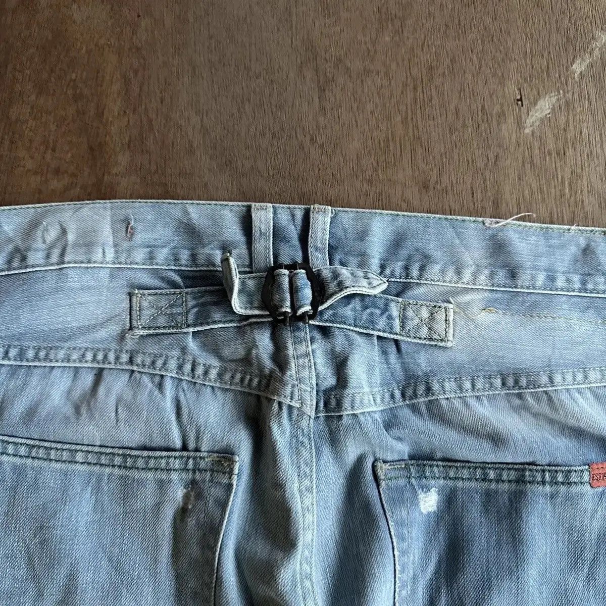 Seditionaries W34 L31🔥DISTRESSED DENIM YOUNGDIVISION JAPAN CINCHBACK PANT Size US 34 / EU 50 - 17 Thumbnail