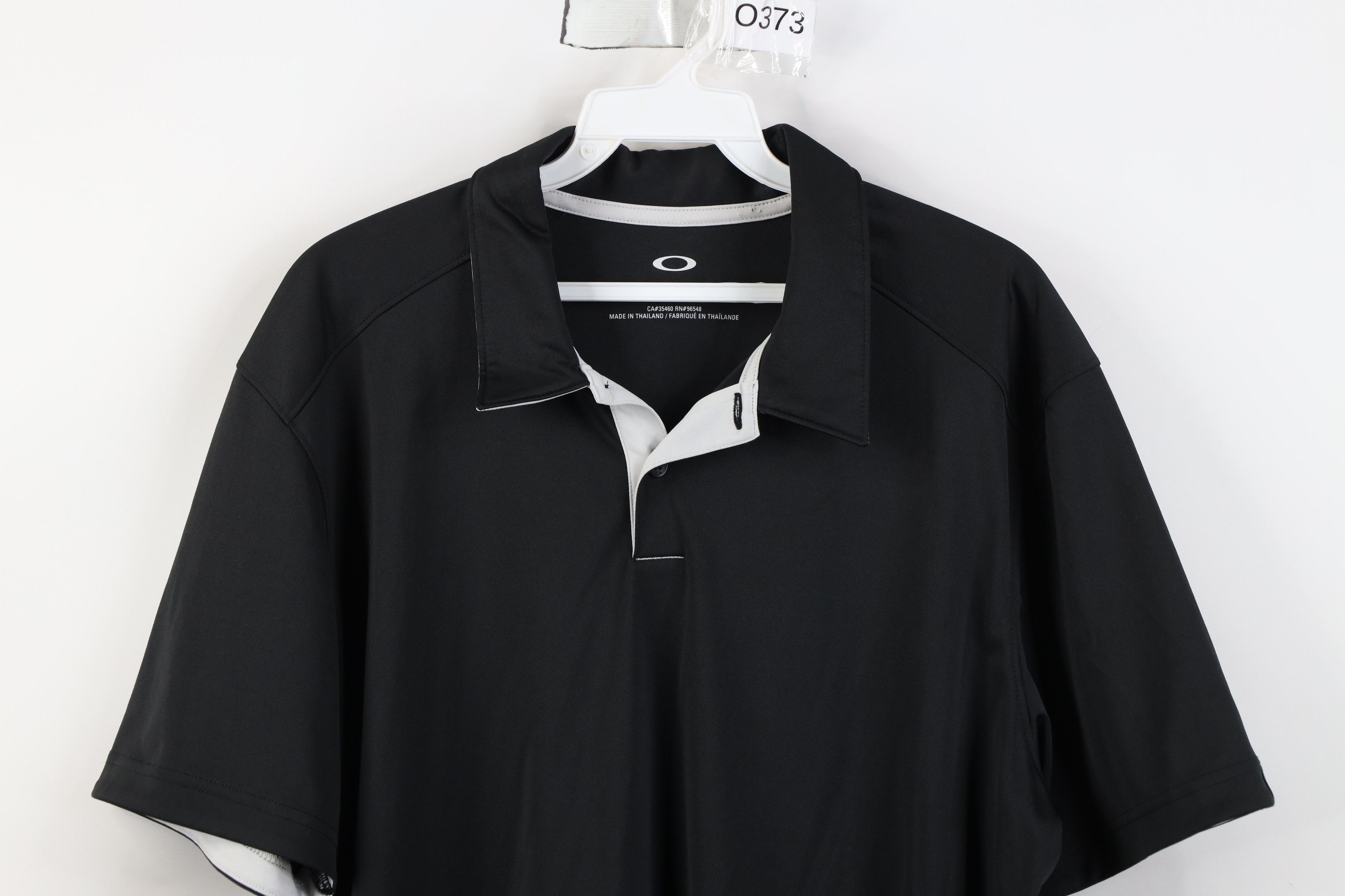 Oakley Vintage Y2K Oakley Spell Out Knit Collared Golf Polo Black Size US L / EU 52-54 / 3 - 2 Thumbnail