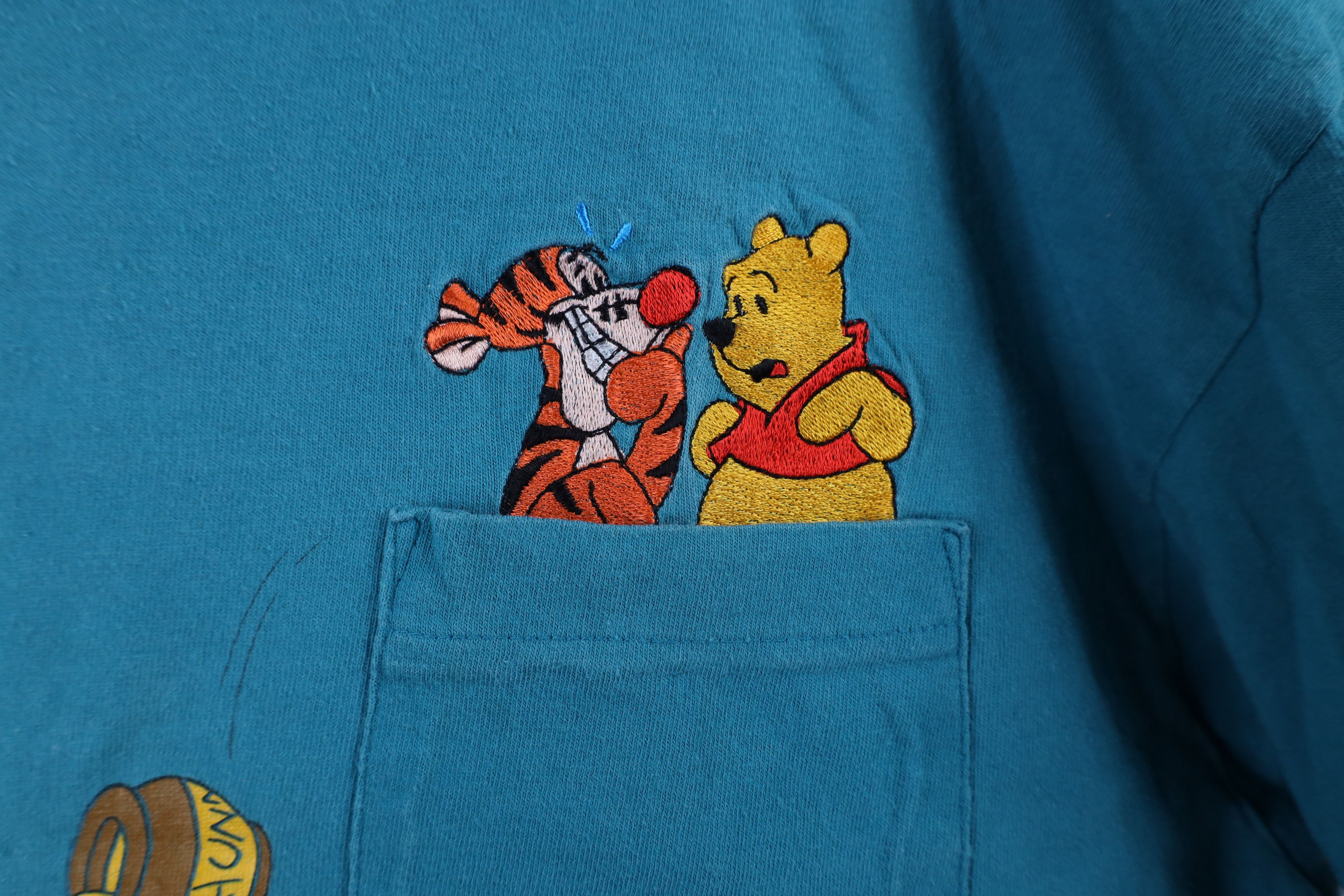 Disney × Vintage Vintage 90s Disney Winnie the Pooh Tigger Pocket T-Shirt Size US XL / EU 56 / 4 - 5 Thumbnail