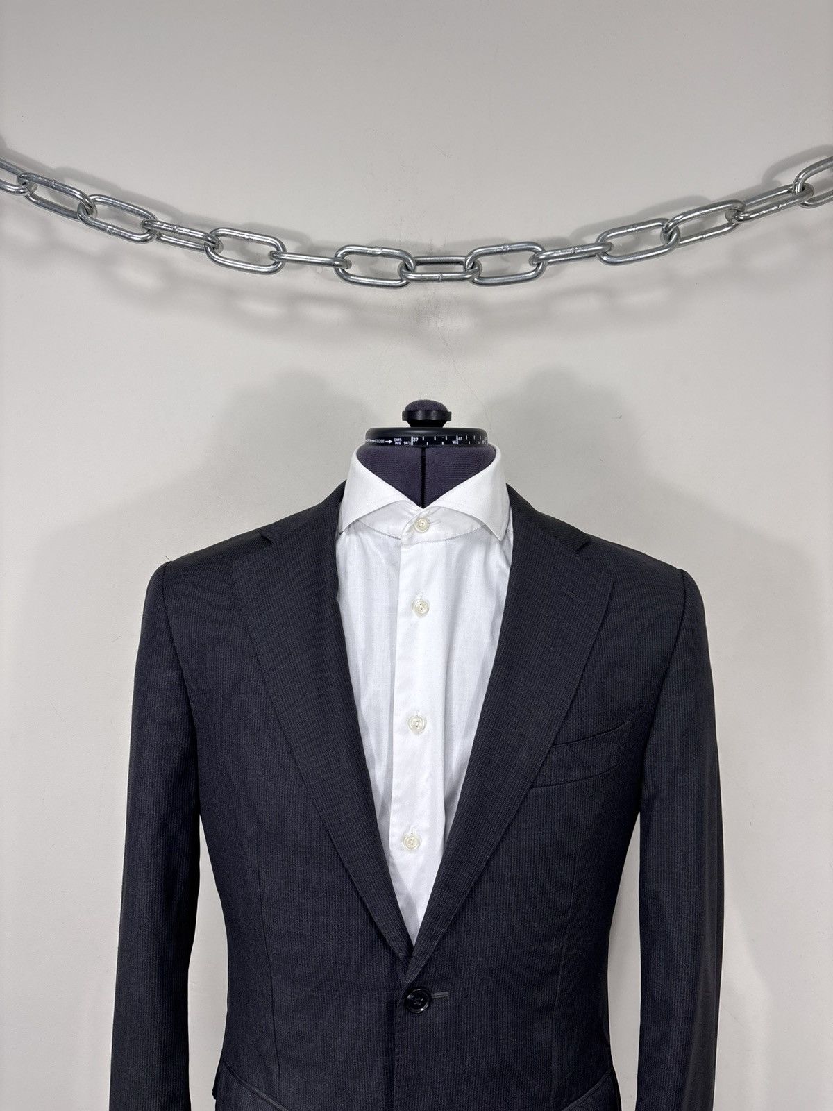 Suitsupply Suitsupply Napoli Men’s Grey Pinstripe Wool Blazer Jacket Size 38R - 2 Thumbnail