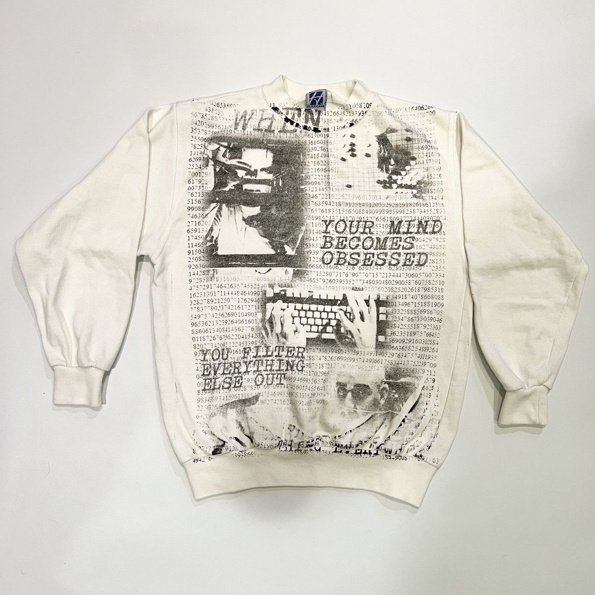 image of Pi Movie Jumper Sweatshirt Aronofsky 90's Thriller Cult in White, Men's (Size Medium)