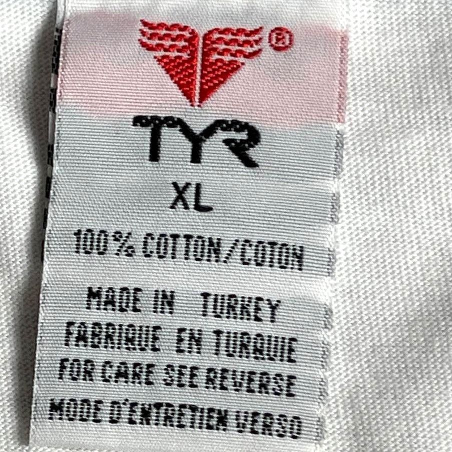 Other TYR Men ALWAYS IN FRONT Tshirt Tee Short Sleeve White XL $40 Size US XL / EU 56 / 4 - 5 Thumbnail