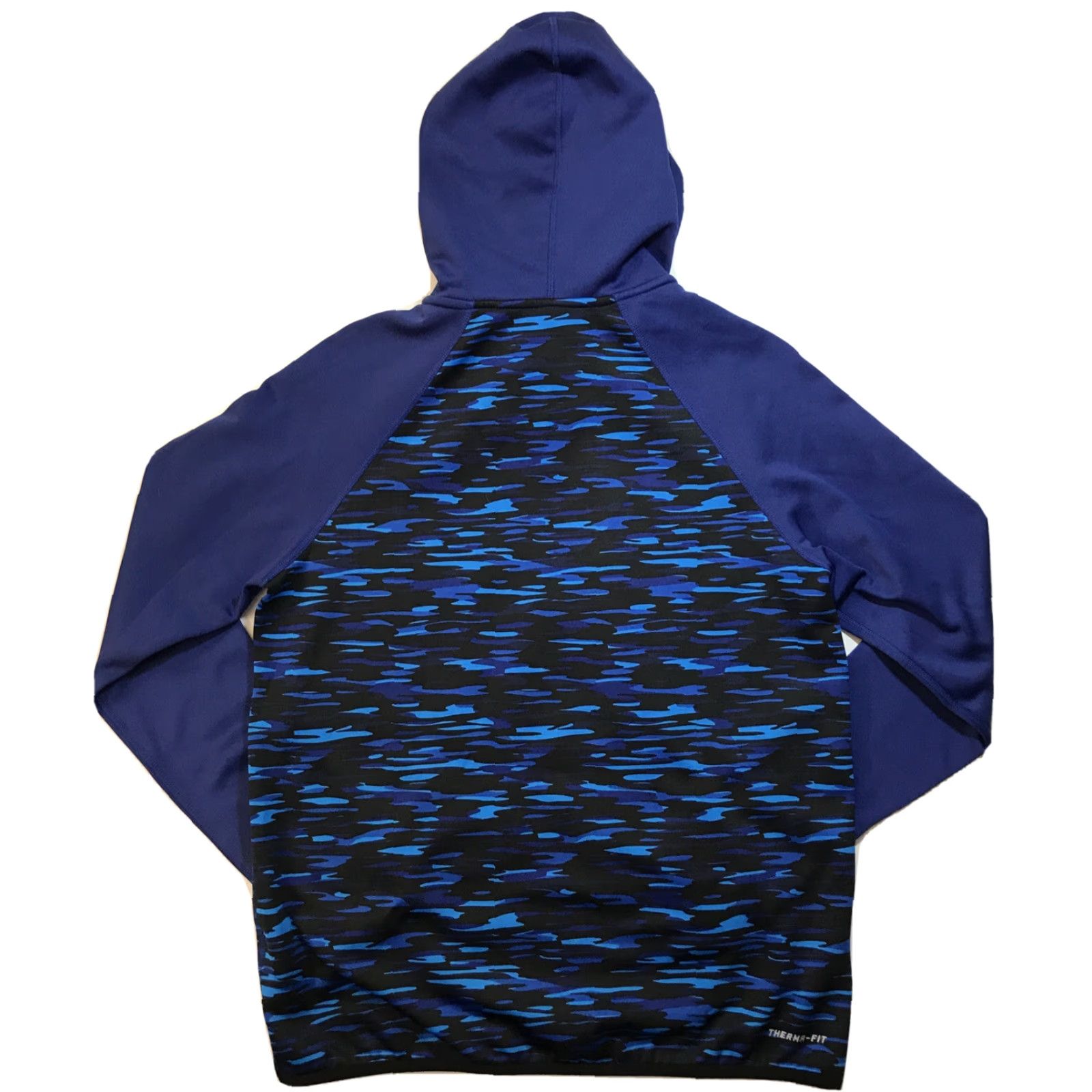 Nike Nike Womens Hoodie Sweatshirt Fleece Therma Fit Running M Blue Camo High Neck Size M / US 6-8 / IT 42-44 - 5 Thumbnail