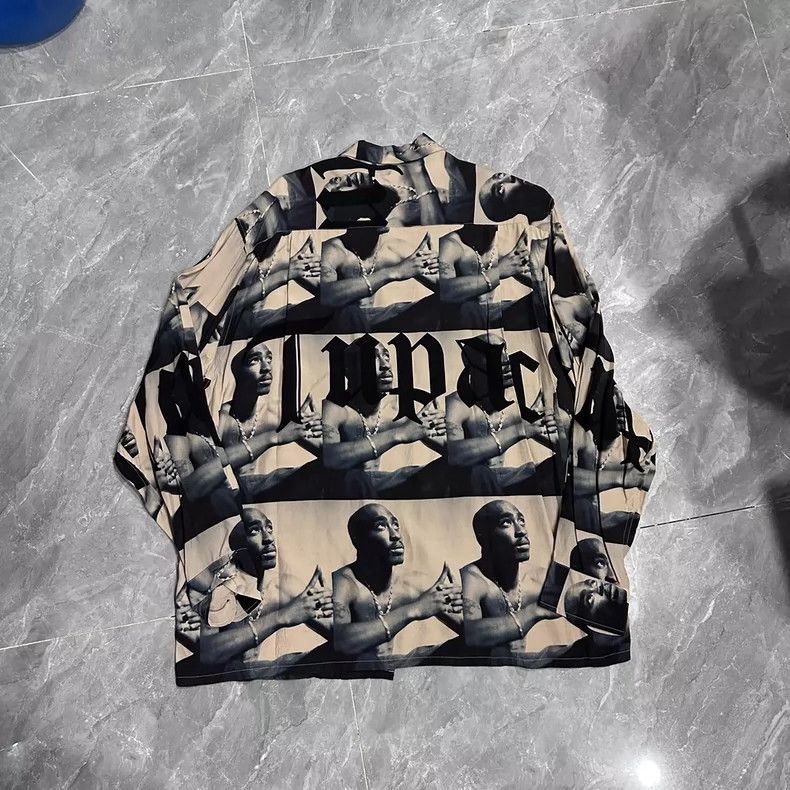 Wacko Maria Wacko Maria 2PAC Guilty Party Beige Figure Chat Bubbles TU Size US XL / EU 56 / 4 - 2 Thumbnail