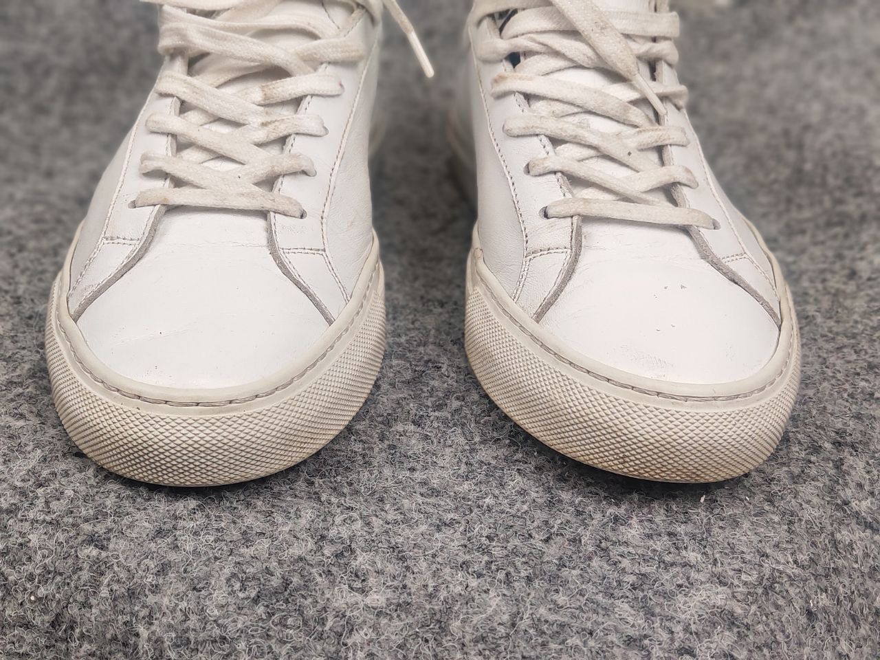 Common Projects Common Projects Achilles Low White Leather Lace Up Sneakers Size US 9 / IT 39 - 9 Thumbnail