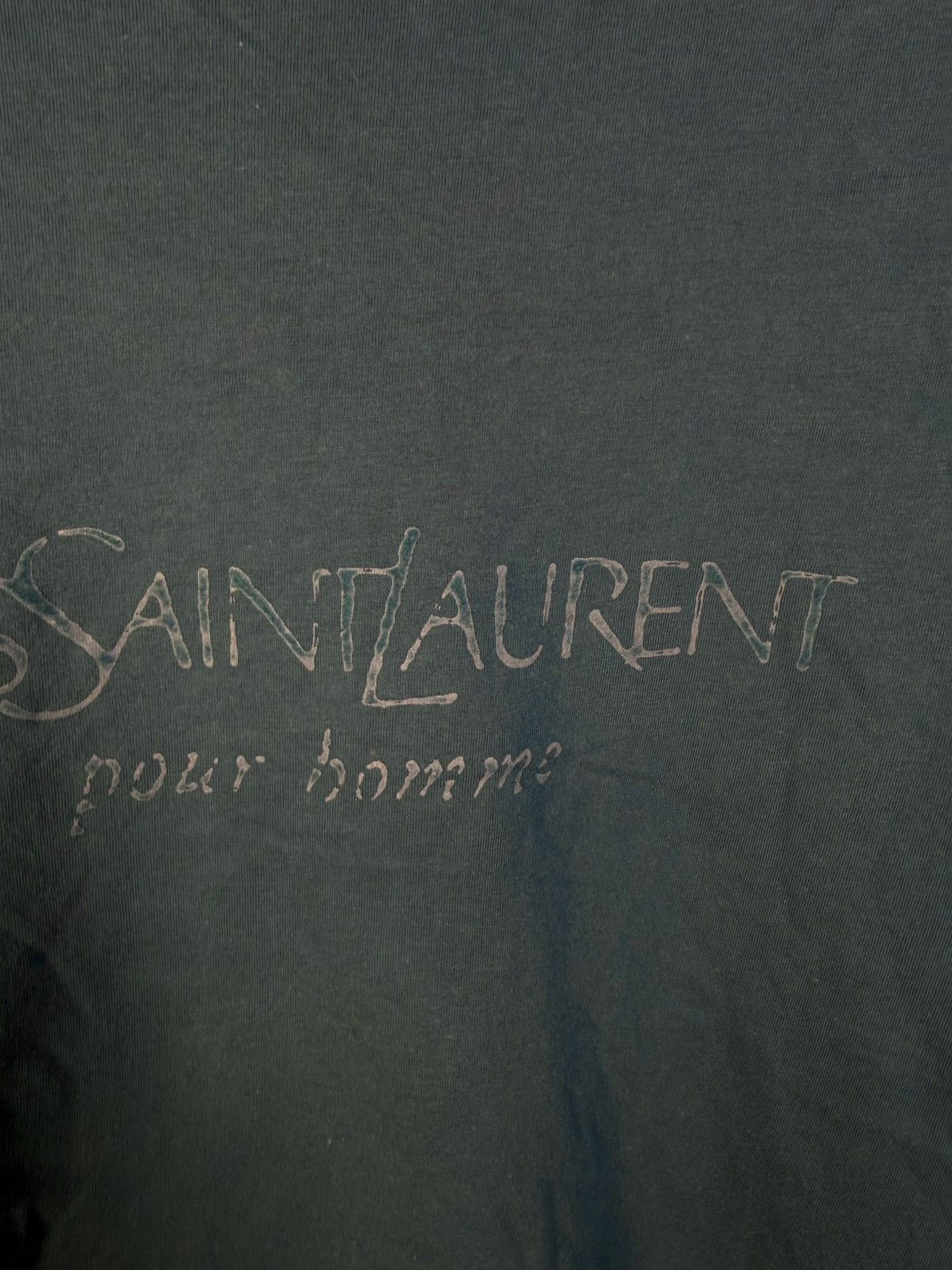 Yves Saint Laurent Big Logo YSL Longsleeve Blue Shirt Vintage Sweatshirt Size US M / EU 48-50 / 2 - 7 Thumbnail