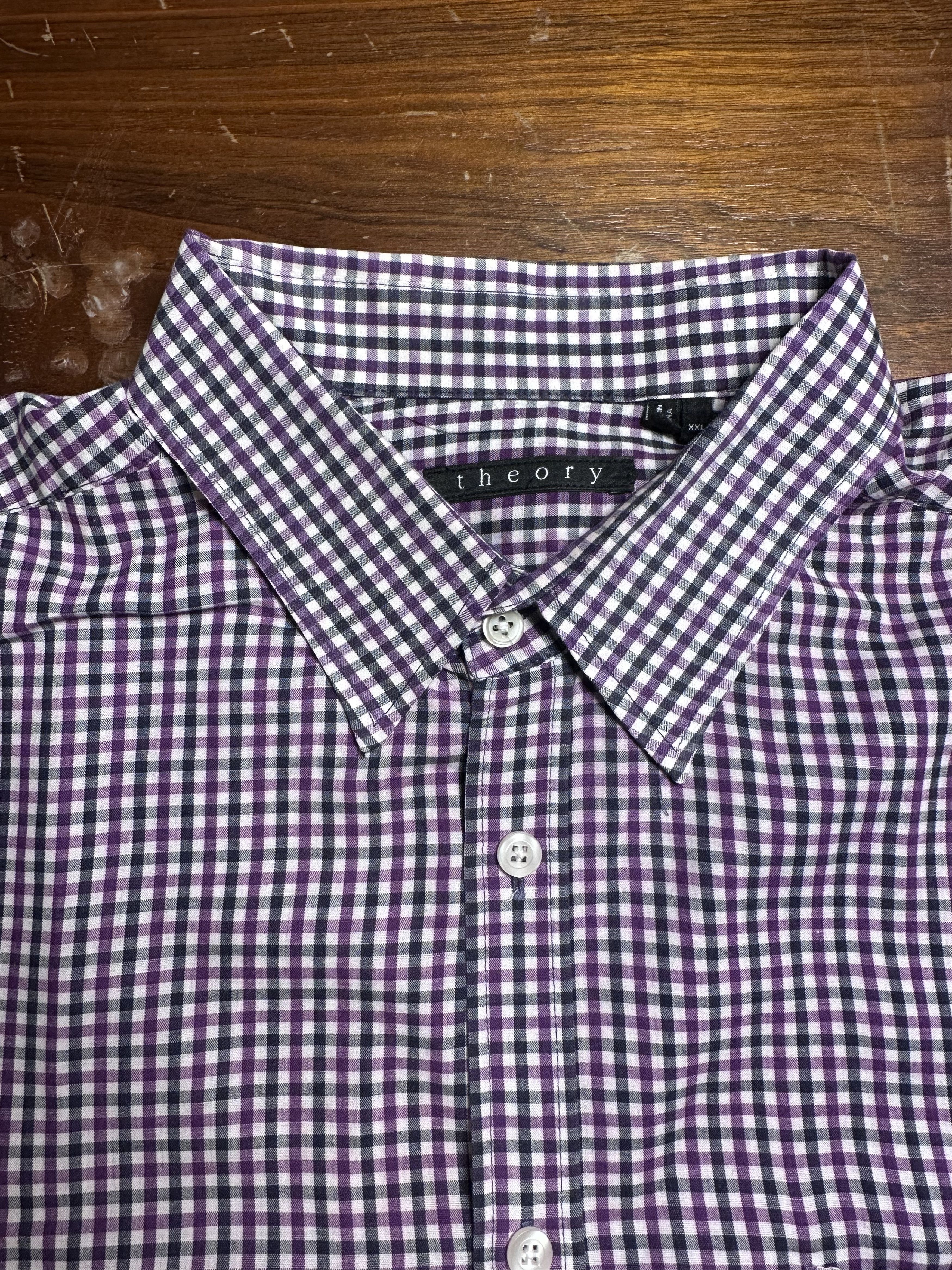 Theory Theory Gingham Check Button Down Shirt XXL Never Worn Size US XXL / EU 58 / 5 - 5 Thumbnail