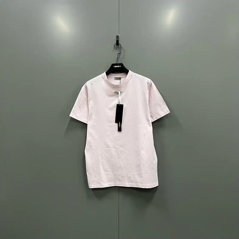 Dior Dior Pink Cotton Short Sleeve T-Shirt 0089 Size M / US 6-8 / IT 42-44 - 1 Thumbnail