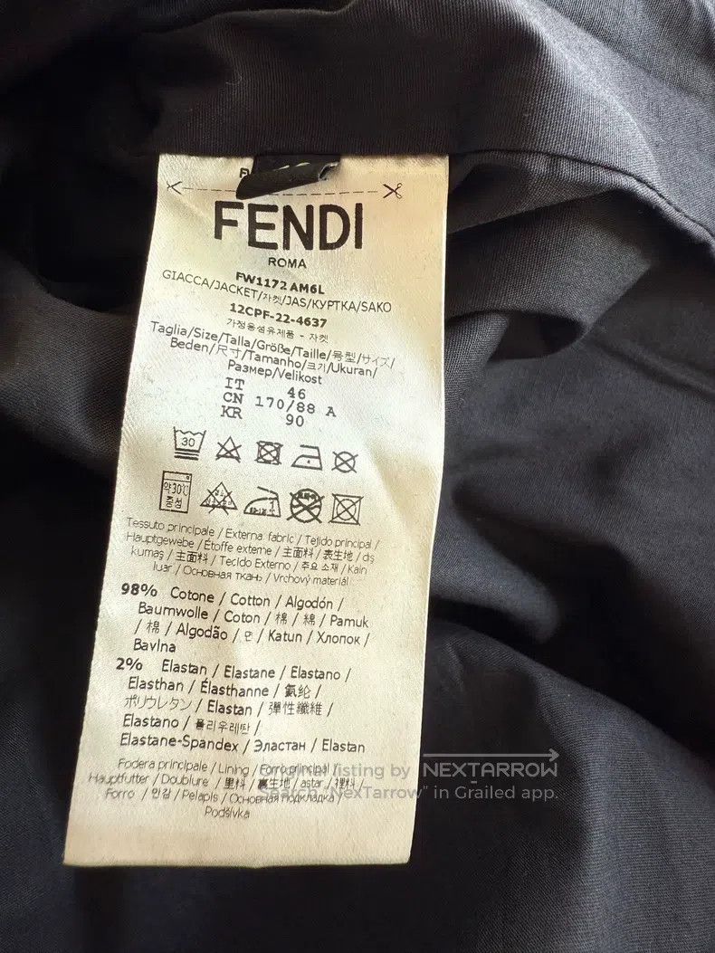 Fendi Fendi Solid Color Single-Breasted Casual Jacket Size US S / EU 44-46 / 1 - 4 Thumbnail