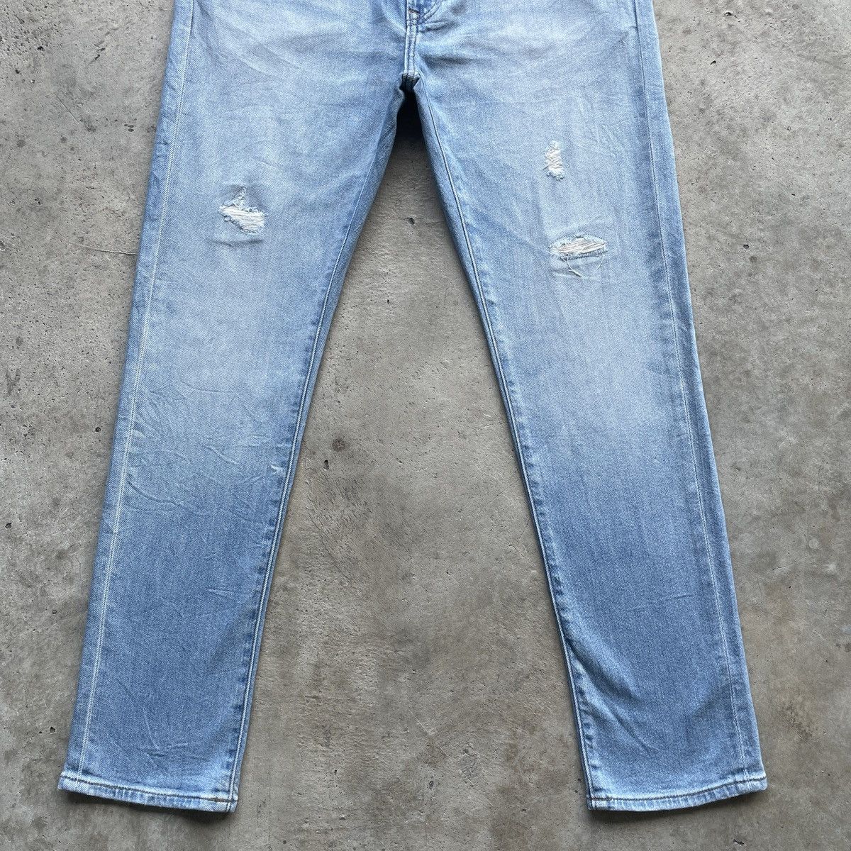 Japanese Brand × Jean × Vintage Vintage Japanese Faded Blue Washed Denim Jeans Pants W35 Size US 35 - 4 Thumbnail