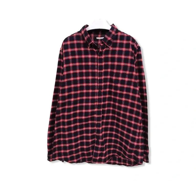 Flannel Japanese Brand GU Plaid Tartan Flannel Shirt 👕 Size US XL / EU 56 / 4 - 1 Thumbnail