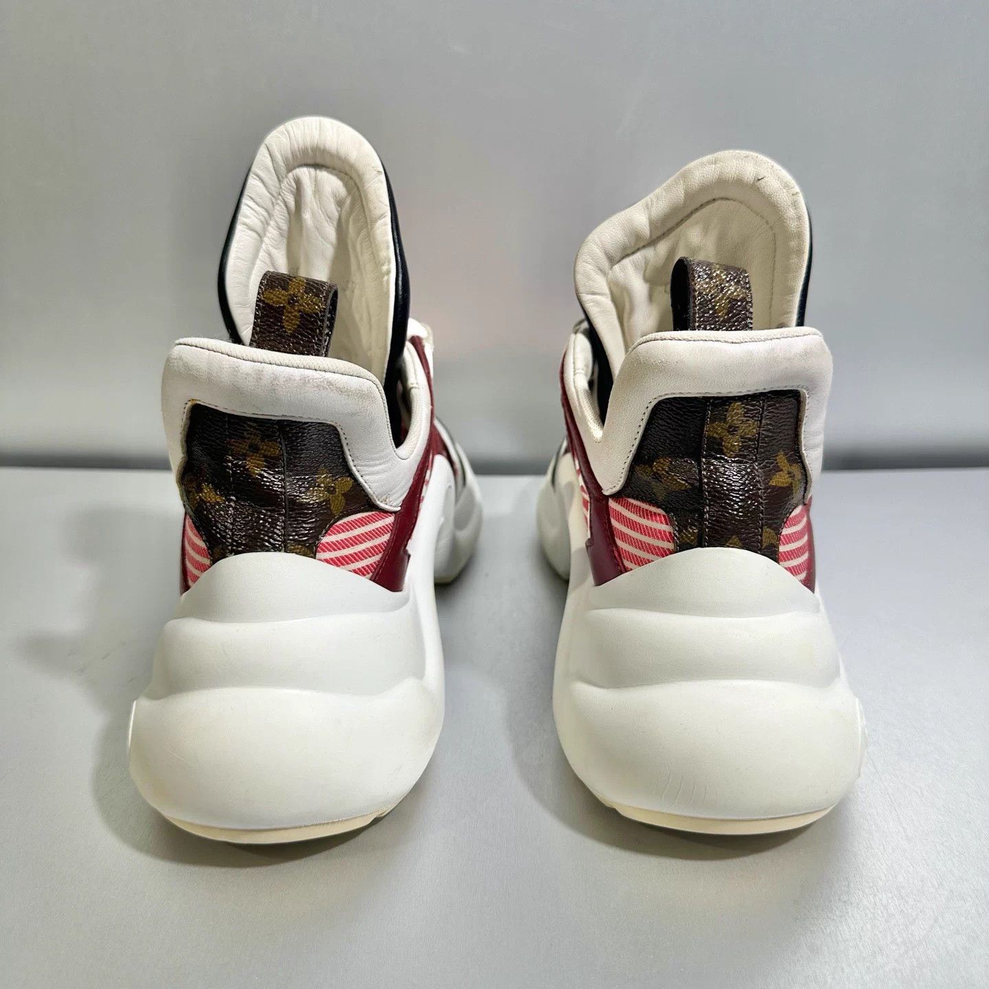 Louis Vuitton Louis Vuitton Archlight White/Red Monogram Sneakers 37 Size US 6 / IT 36 - 5 Thumbnail