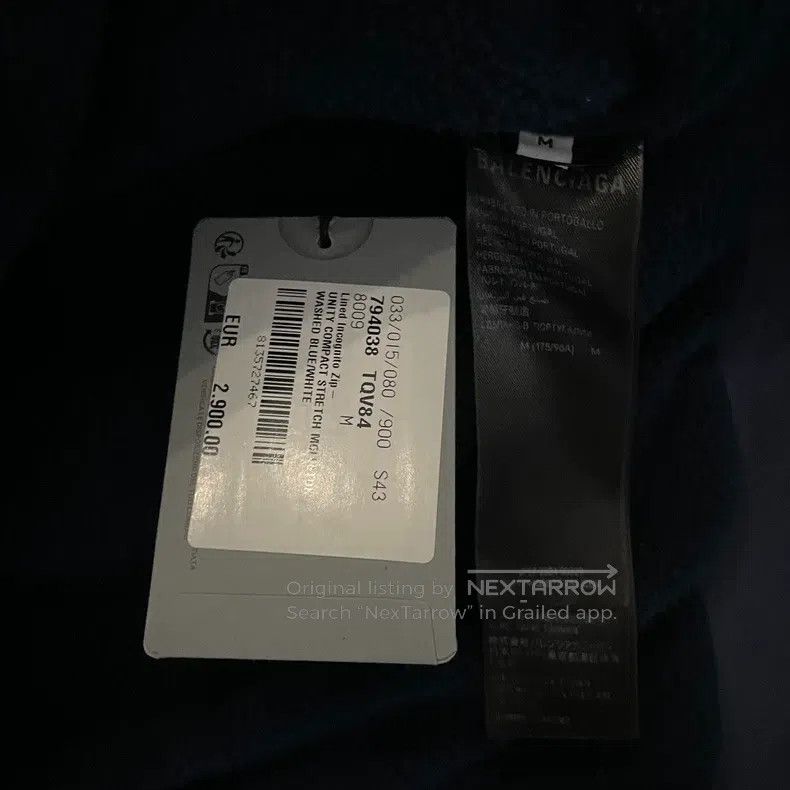 Balenciaga Balenciaga Blue Four Sleeve Faux Two-Piece Zip Hoodie Flee Size US M / EU 48-50 / 2 - 4 Thumbnail