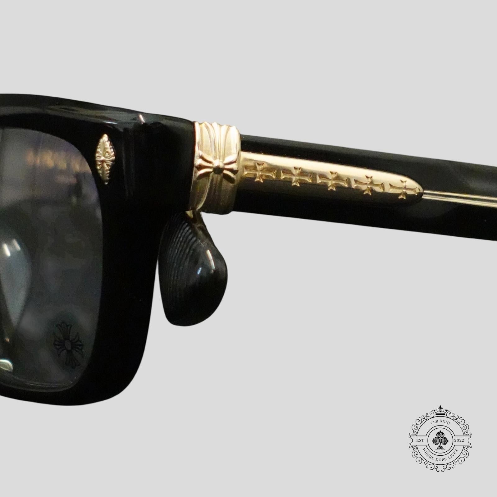 Chrome Hearts Chrome Hearts Pen 15 Glasses in Black/Gold Size ONE SIZE - 3 Thumbnail