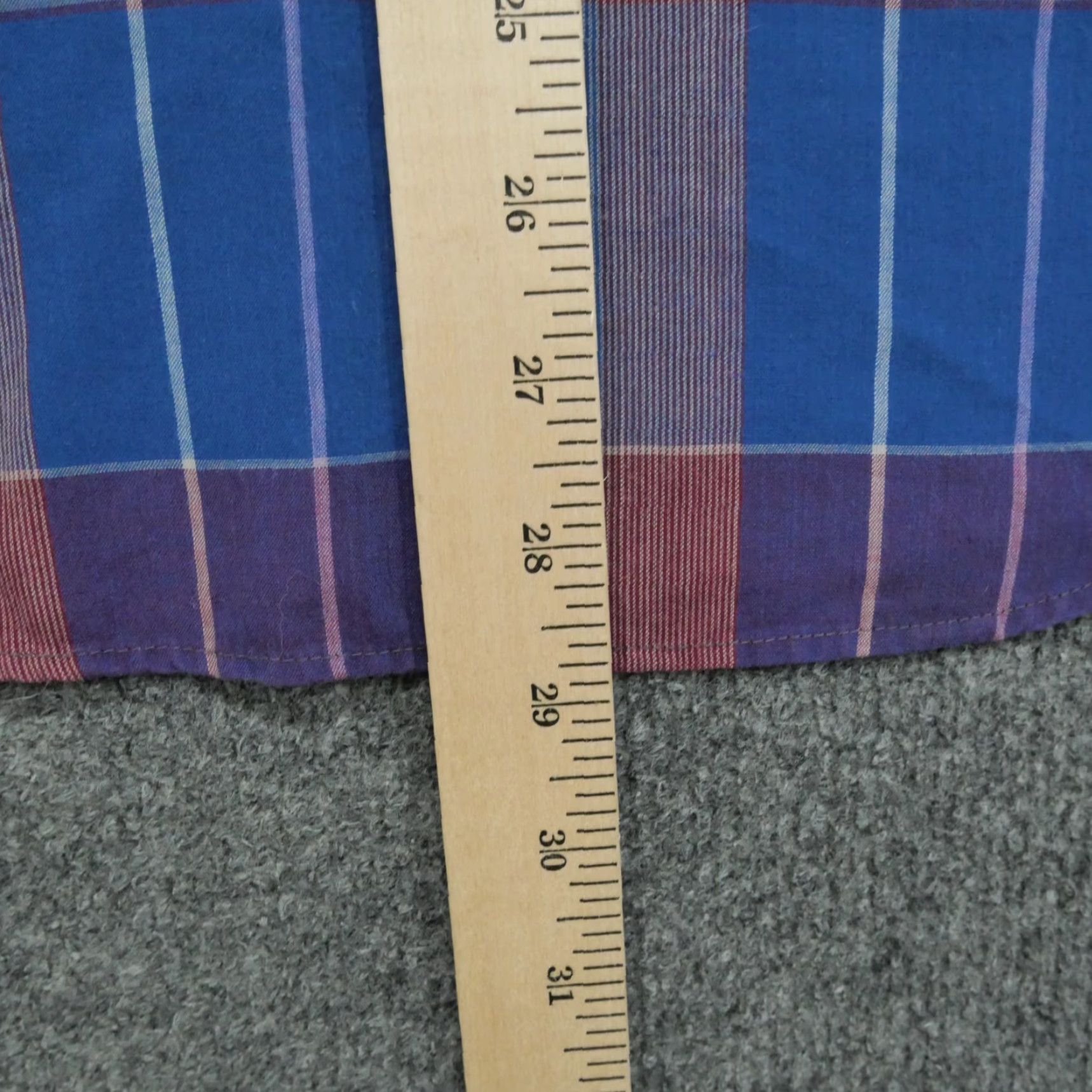 Arrow VINTAGE Arrow Shirt Mens Large Blue Purple Plaid Button-Down Long Sleeve Size US L / EU 52-54 / 3 - 8 Thumbnail