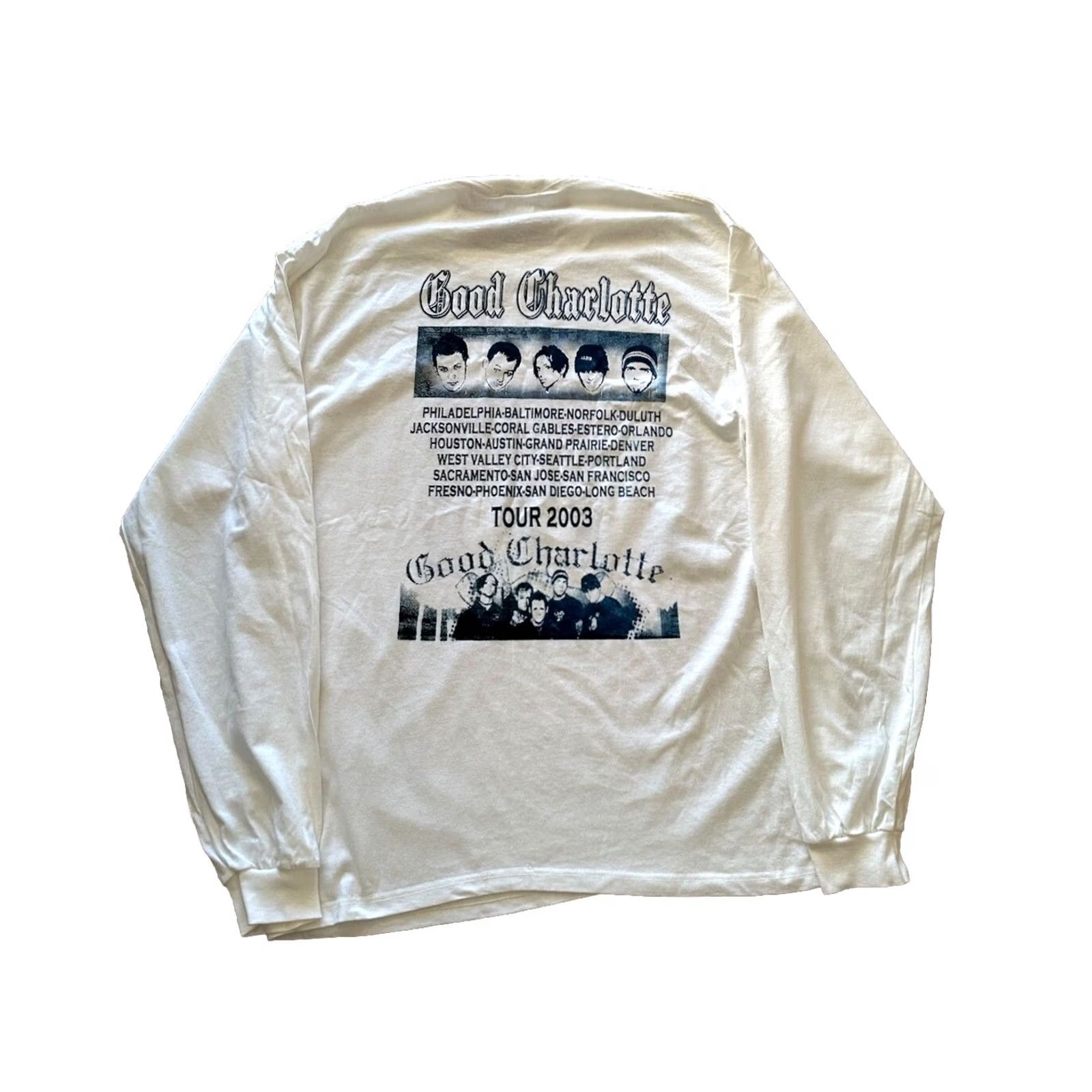 Vintage VINTAGE Good Charlotte Concert TEE 2003 Young & Hopeless World Tour RARE L NWOT Shirt Men White 2000s Y2K Boys Womens Mens Size US L / EU 52-54 / 3 - 2 Thumbnail