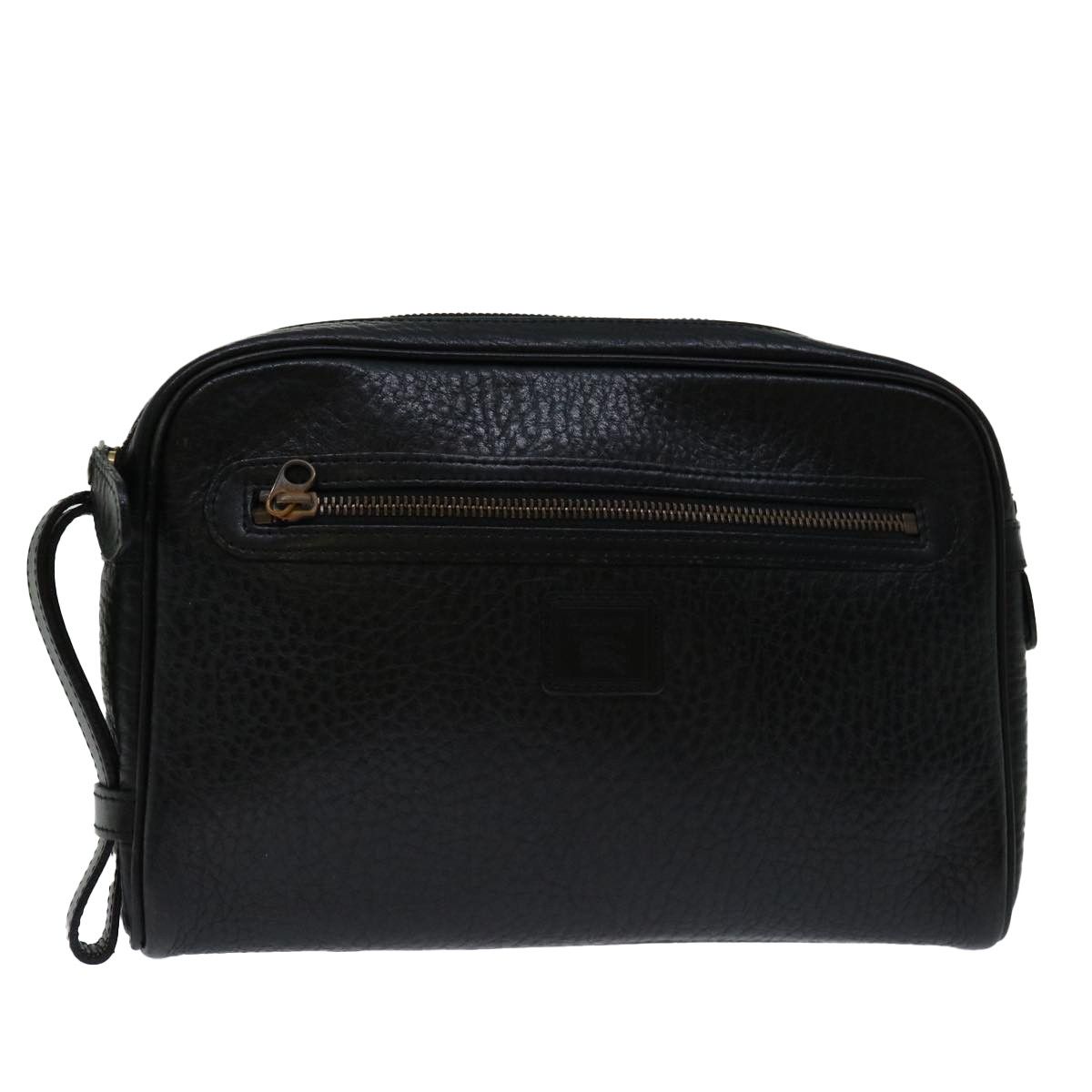 Burberry Black Leather Clutch Bag (Pre-Owned) Size ONE SIZE - 1 Thumbnail