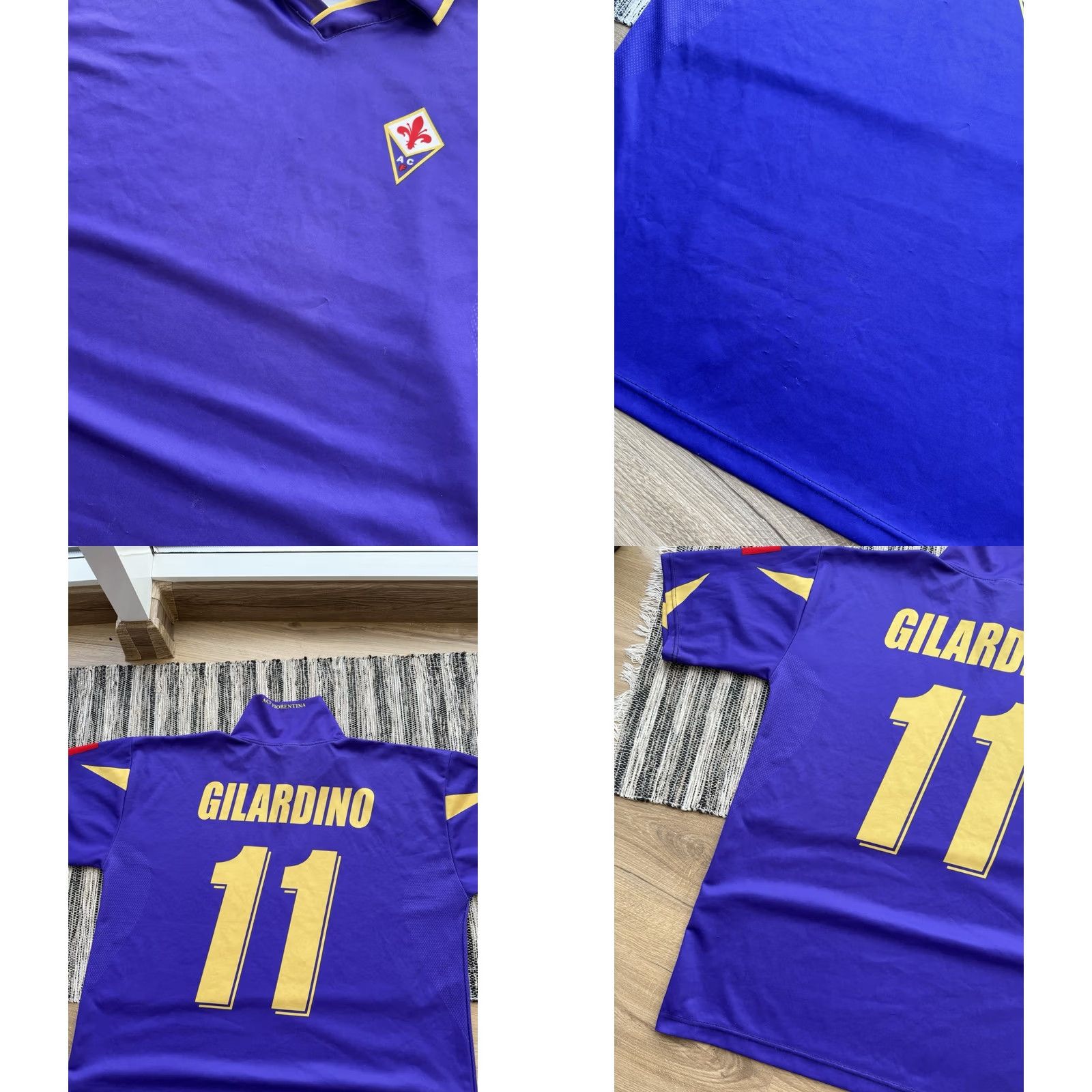 Vintage FIORENTINA MERCHANDISE RETRO GILARDINO #11 VINTAGE Sz XL T-Shirt Men Blue Football Jersey 90s Size US XL / EU 56 / 4 - 8 Thumbnail