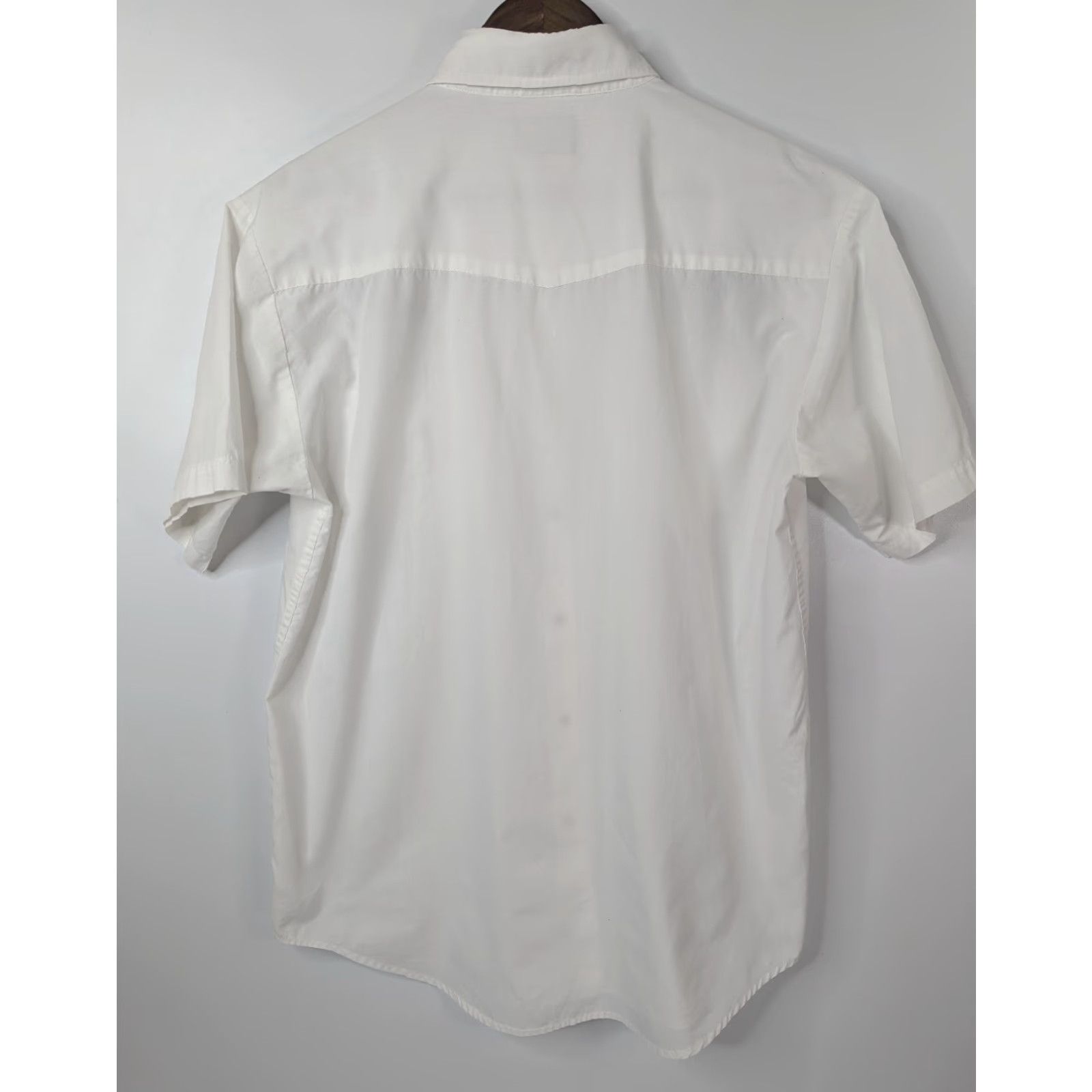 Vintage VINTAGE Pearl Shirt Men's M Short Sleeve Cowboy Embroidered White Cotton Polyester Blend Snap Button-Up Size US M / EU 48-50 / 2 - 6 Thumbnail