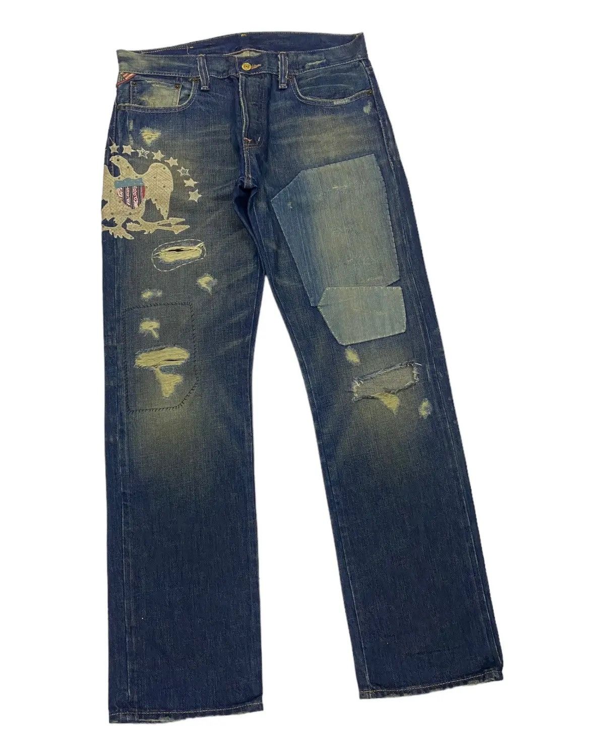 Polo Ralph Lauren OG🔥RALPH LAUREN DENIM & SUPPLY PATCHWORK DENIM JEANS Size US 34 / EU 50 - 7 Thumbnail