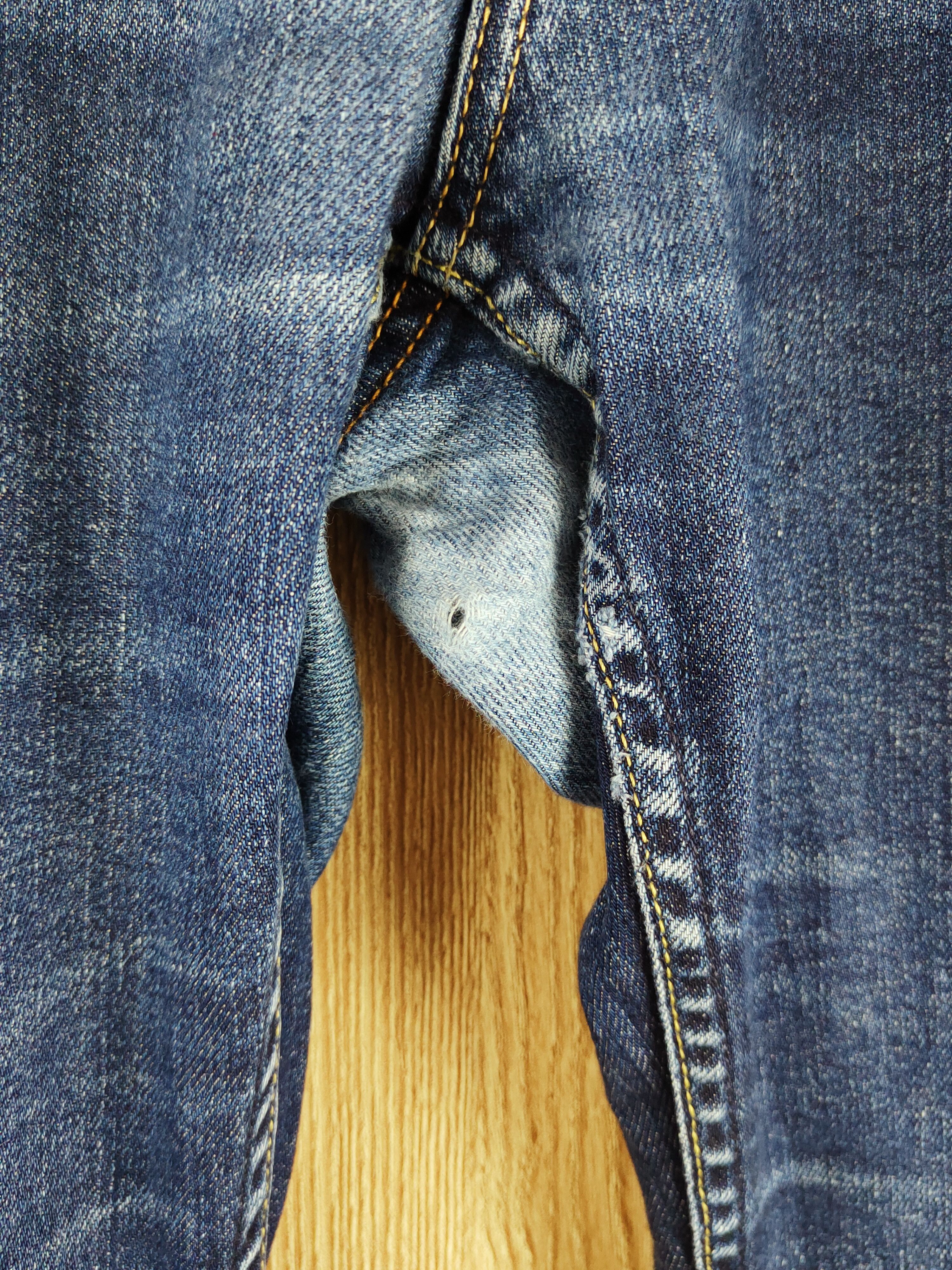 Japanese Brand Japanese Brand Dark Blue Distressed Ripped Jeans #S2692 Size US 34 / EU 50 - 3 Thumbnail
