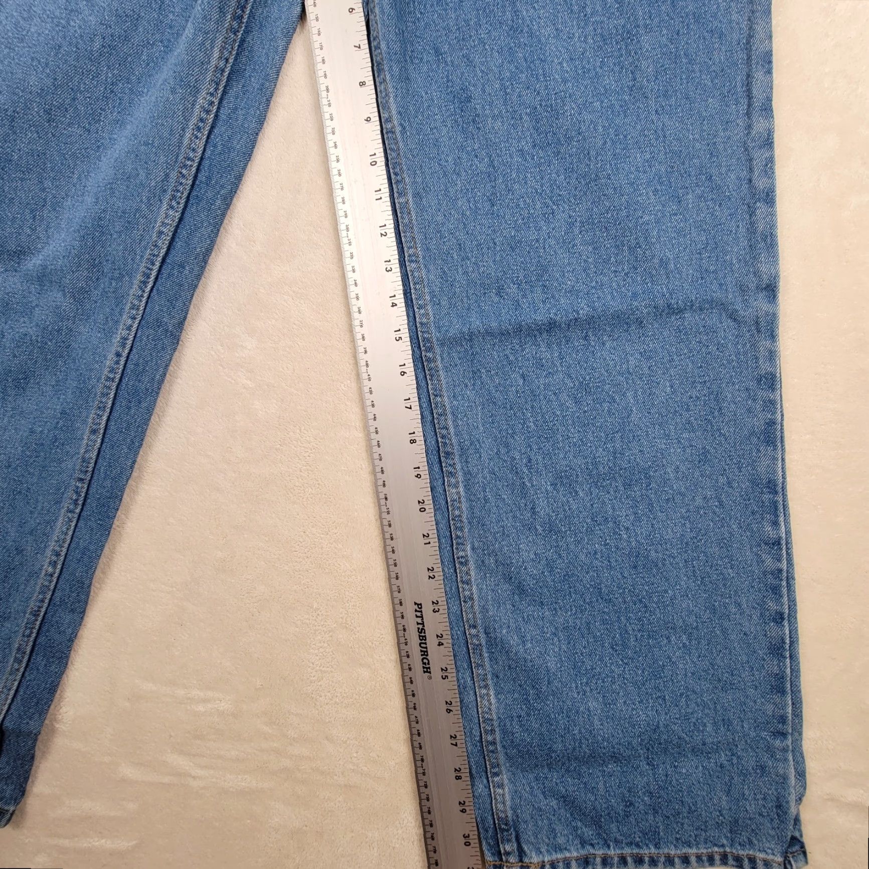 Anchor Blue VINTAGE Anchor Blue Jeans Baggy Denim 34x32 Mens Regular 5-Pocket Blue Cotton Denim Baggy Comfortable Knee 90s Size US 34 / EU 50 - 7 Thumbnail