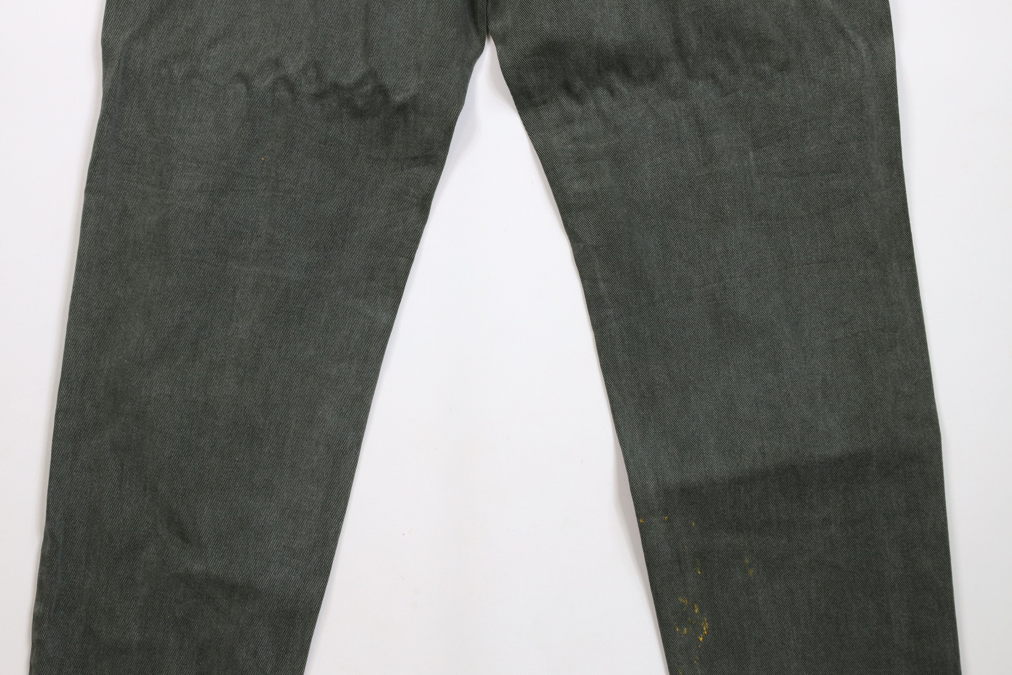 Lee × Vintage Vintage 90s Lee Hand Painted Smiley Face Jeans Green USA Size 36" / US 14 / IT 50 - 13 Thumbnail