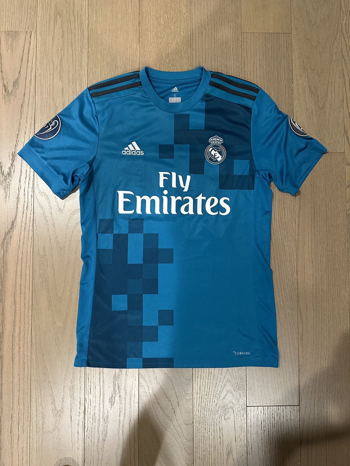 image of Adidas Real Madrid Away 2017 2018 Soccer Jersey Asensio 20 Size S in Blue, Men's