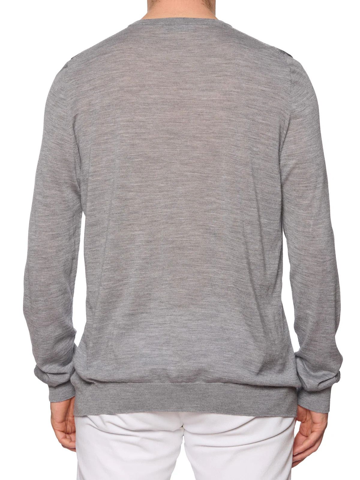 Johnstons Of Elgin JOHNSTONS of Elgin Gray Wool Crewneck Sweater Size US XL / EU 56 / 4 - 2 Thumbnail