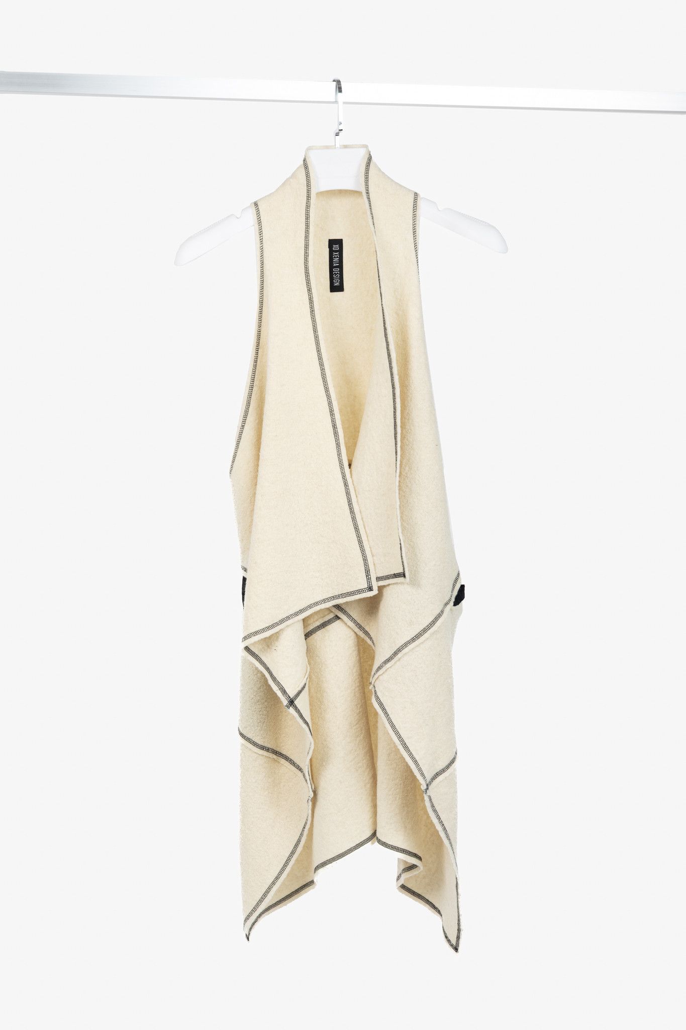 Other XD Xenia Design Budo Boiled-Wool Open-Front Waterfall Vest Size S / US 4 / IT 40 - 1 Thumbnail