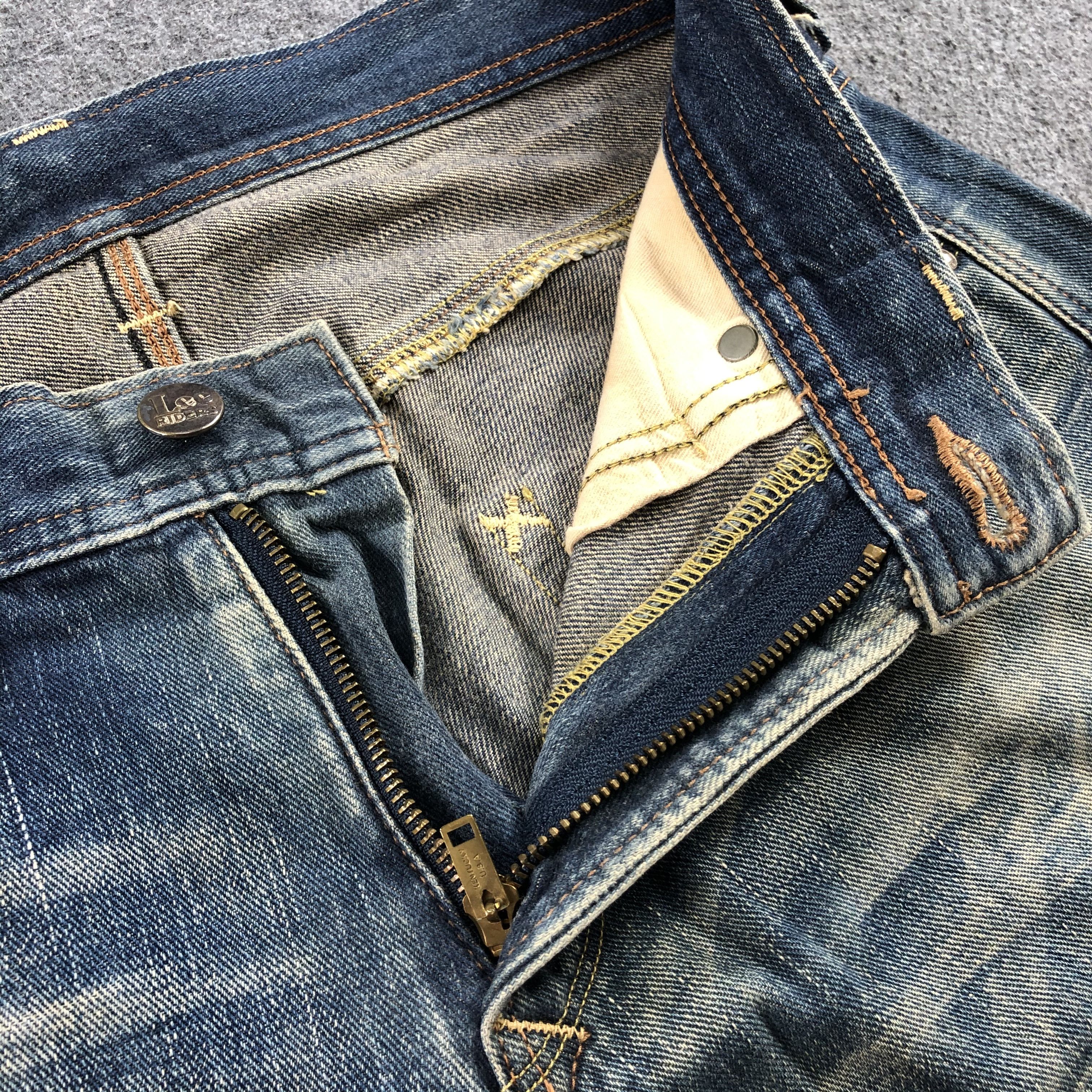 Lee Vintage Blue Wash Lee Jeans-J1907 Size US 32 / EU 48 - 11 Thumbnail