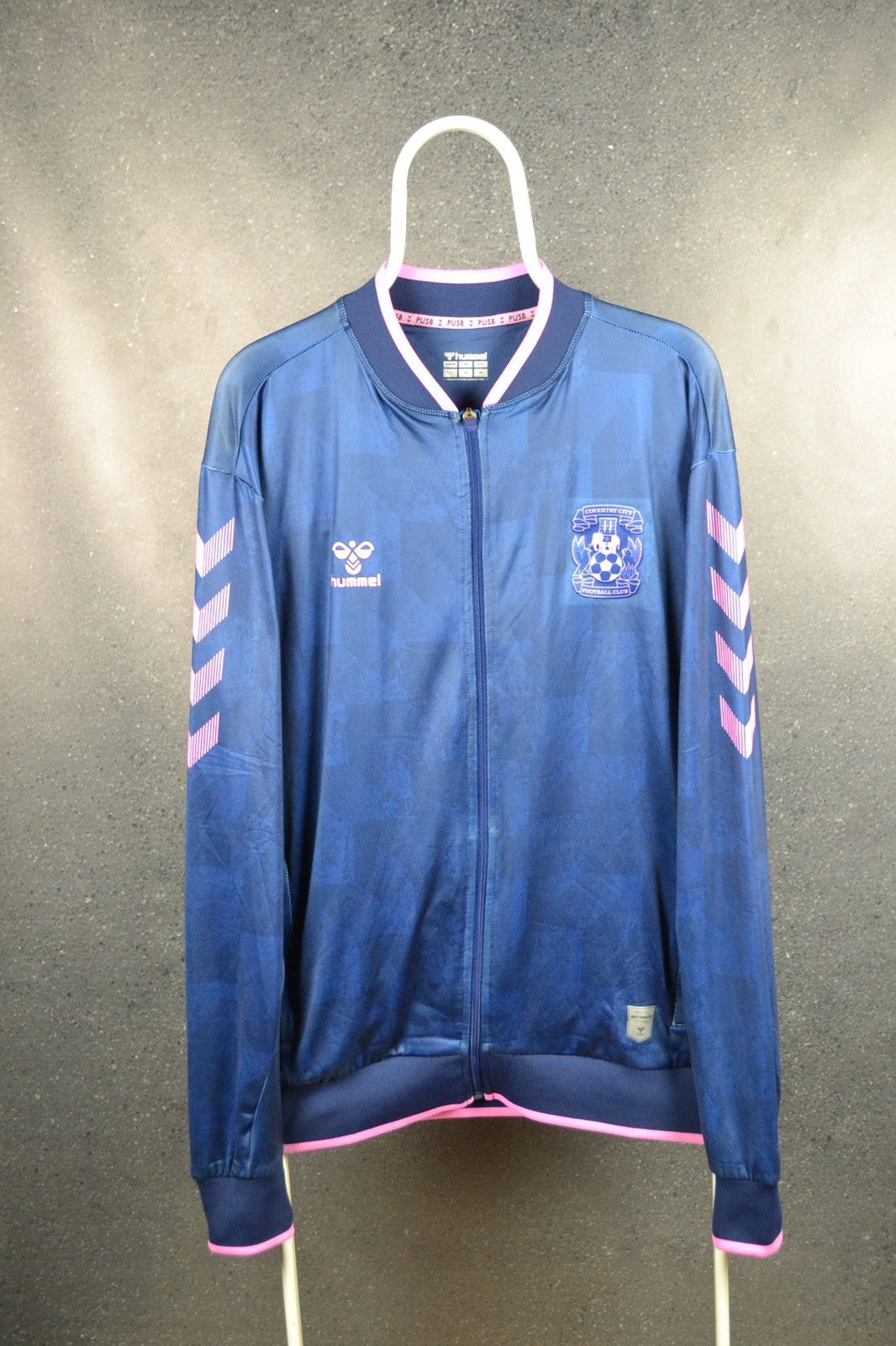 Coventry City Football Zip Jacket Soccer Hummel Size L