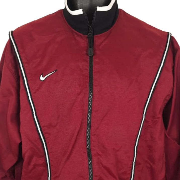 Nike VINTAGE Nike Jacket Mens Size Large Red 90s Striped Full Zip Streetwear Size US L / EU 52-54 / 3 - 2 Thumbnail