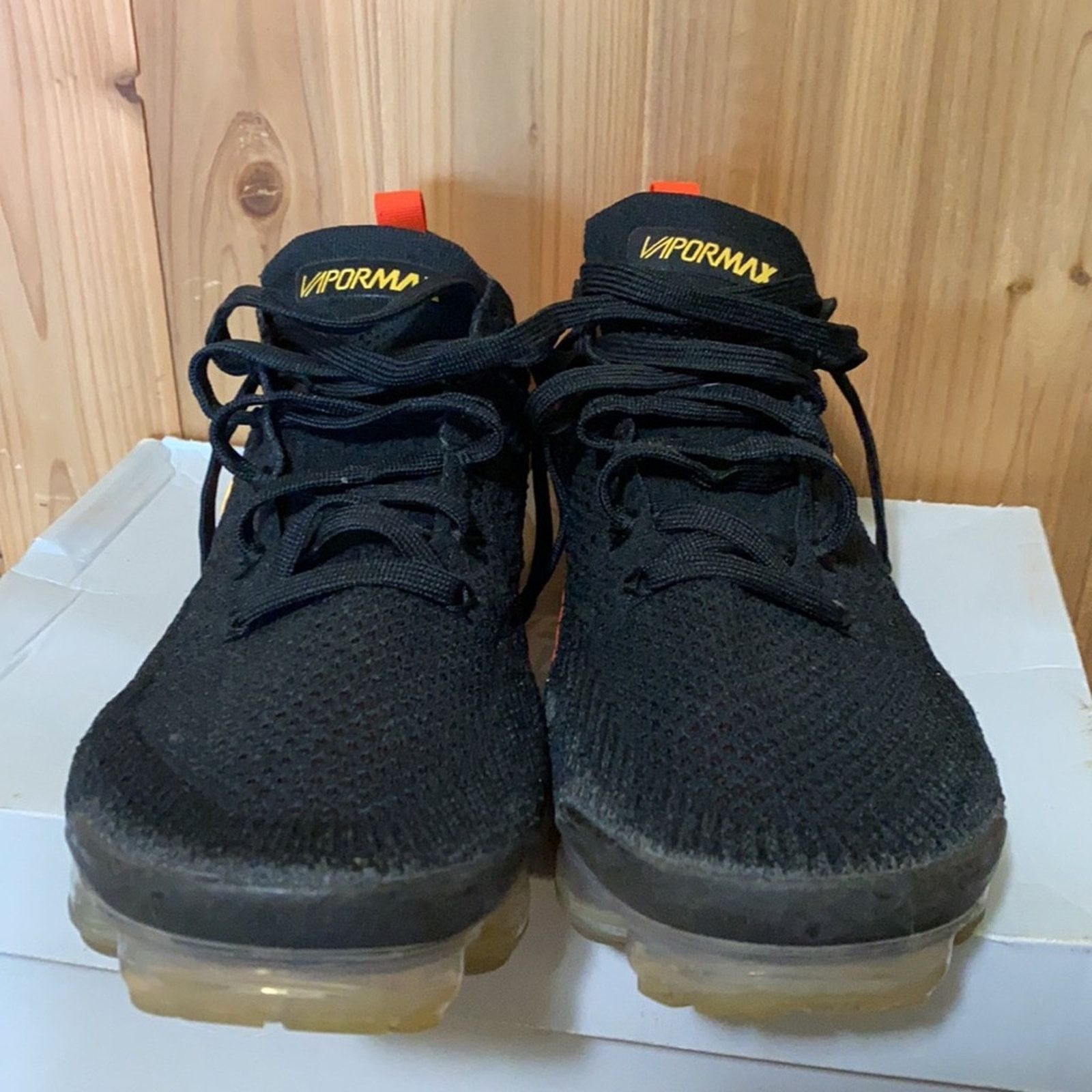 Nike Nike vapormax flyknit 2 black laser orange total crimson Size US 11 / EU 44 - 2 Thumbnail