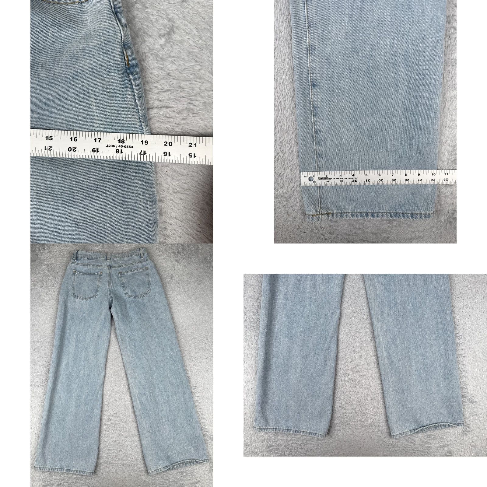 Vintage Edikted Jeans Womens Blue Denim Wide Leg Mid Rise Cotton 28x31 5-Pocket Distressed Medium Wash Western Size 28" / US 6 / IT 42 - 9 Thumbnail