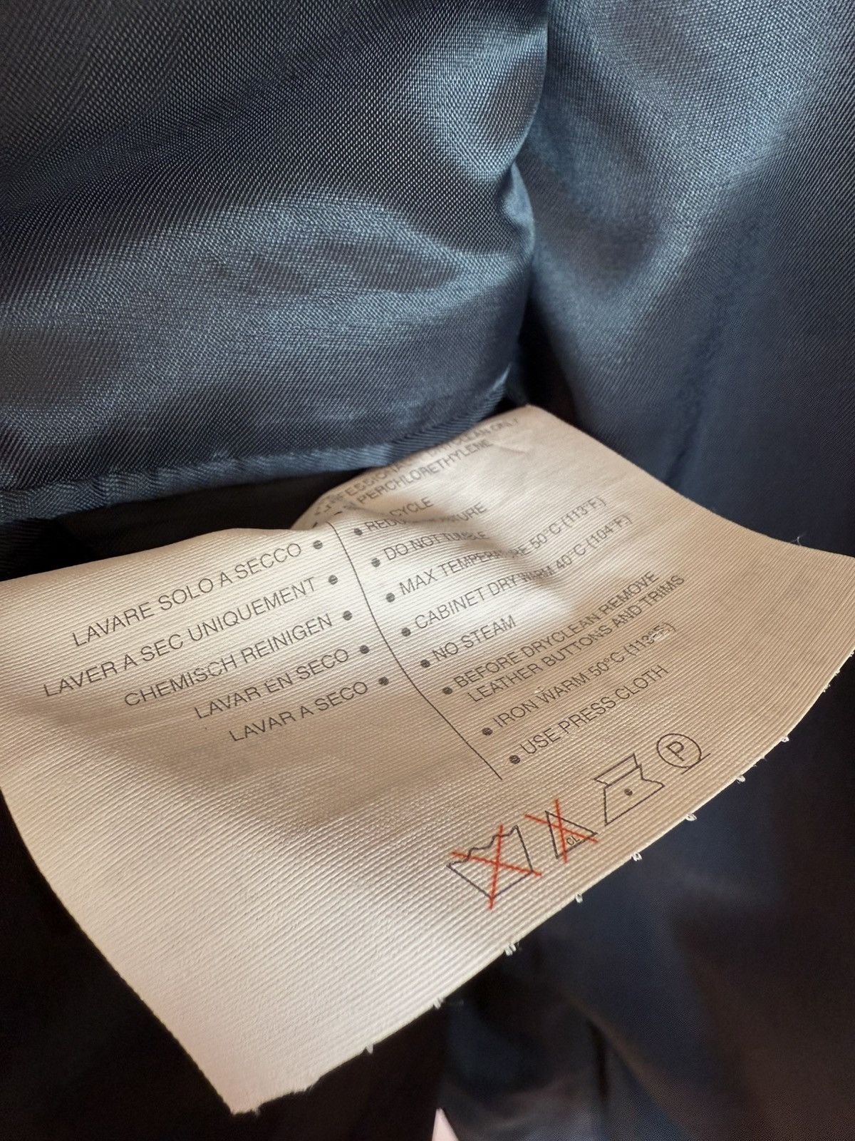Gucci Gucci Navy Wool Stripes Suit 54 Size 54R - 13 Thumbnail