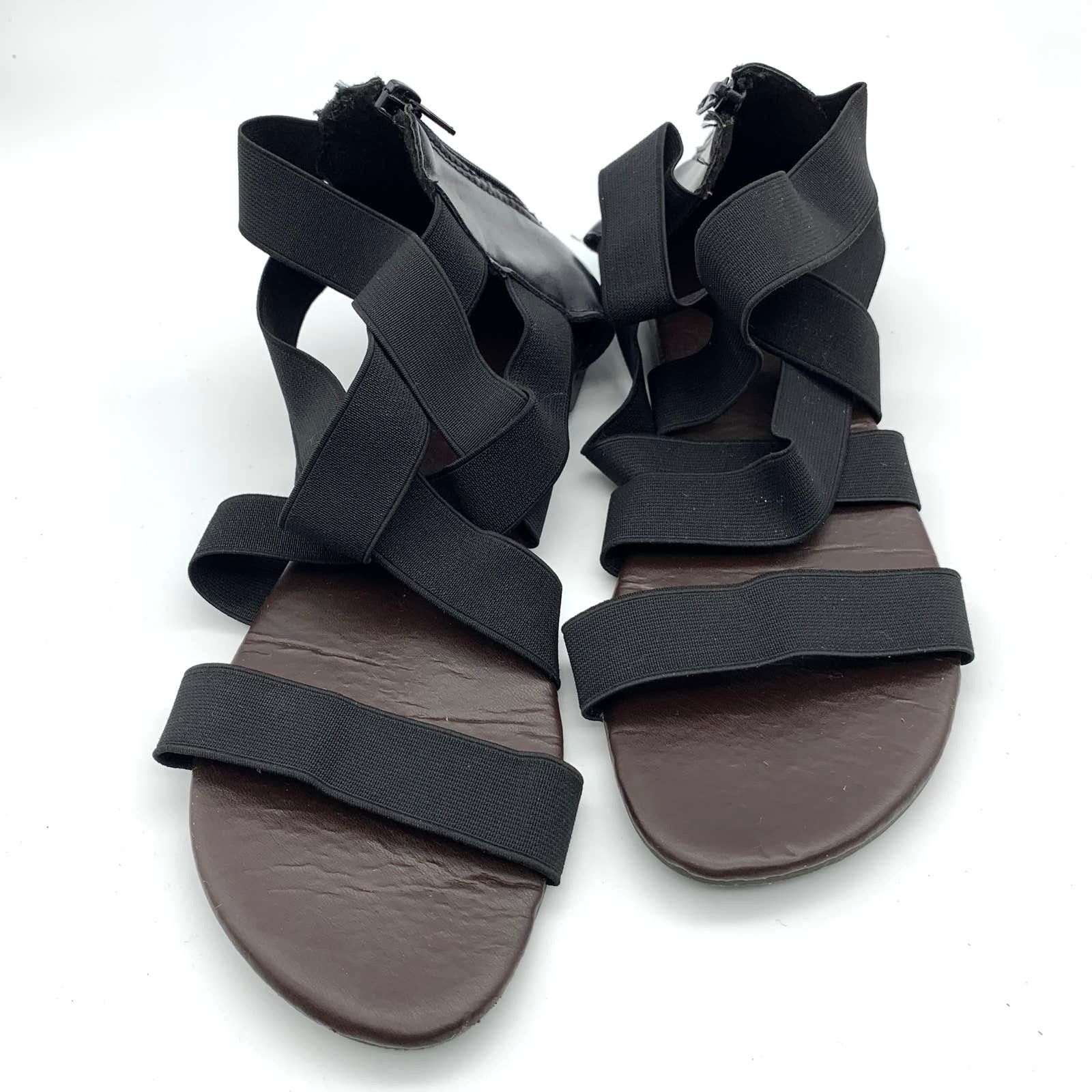 Other Black Sandals Women's Size 40EU / 8US Summer Shoes Zipper Size US 8 / IT 38 - 1 Thumbnail