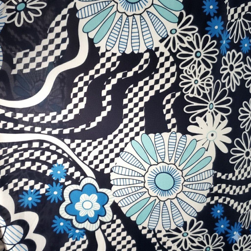 Other India Boutique OS / M-XXL Dress Cover-up Blue Floral Adjust Size ONE SIZE - 8 Thumbnail