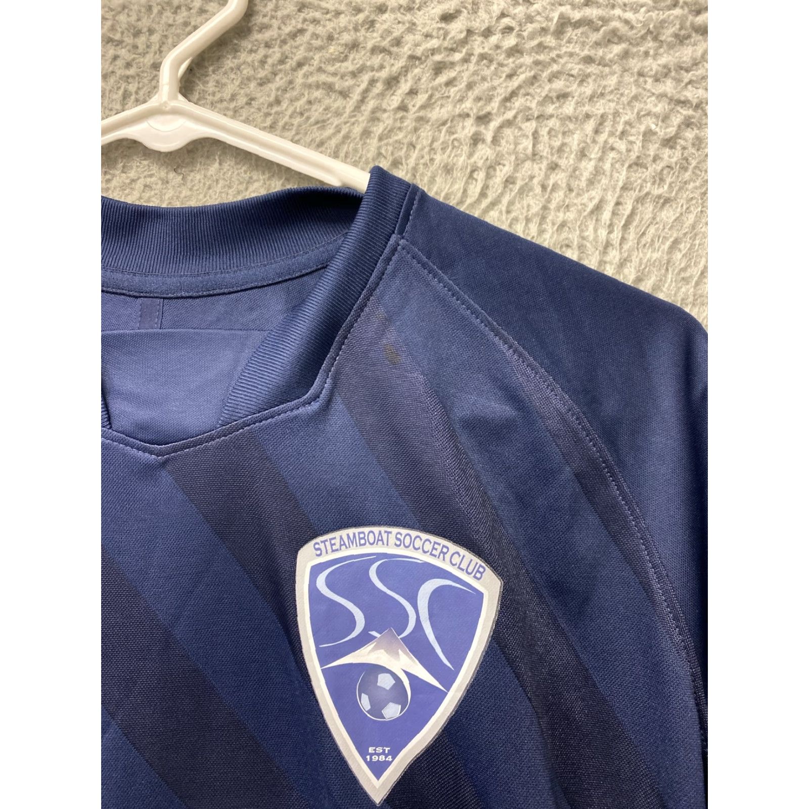 Nike Nike Womens Soccer Shirt Short Sleeve V-Neck Activewear L Navy Dri-FIT Jersey Size L / US 10 / IT 46 - 3 Thumbnail