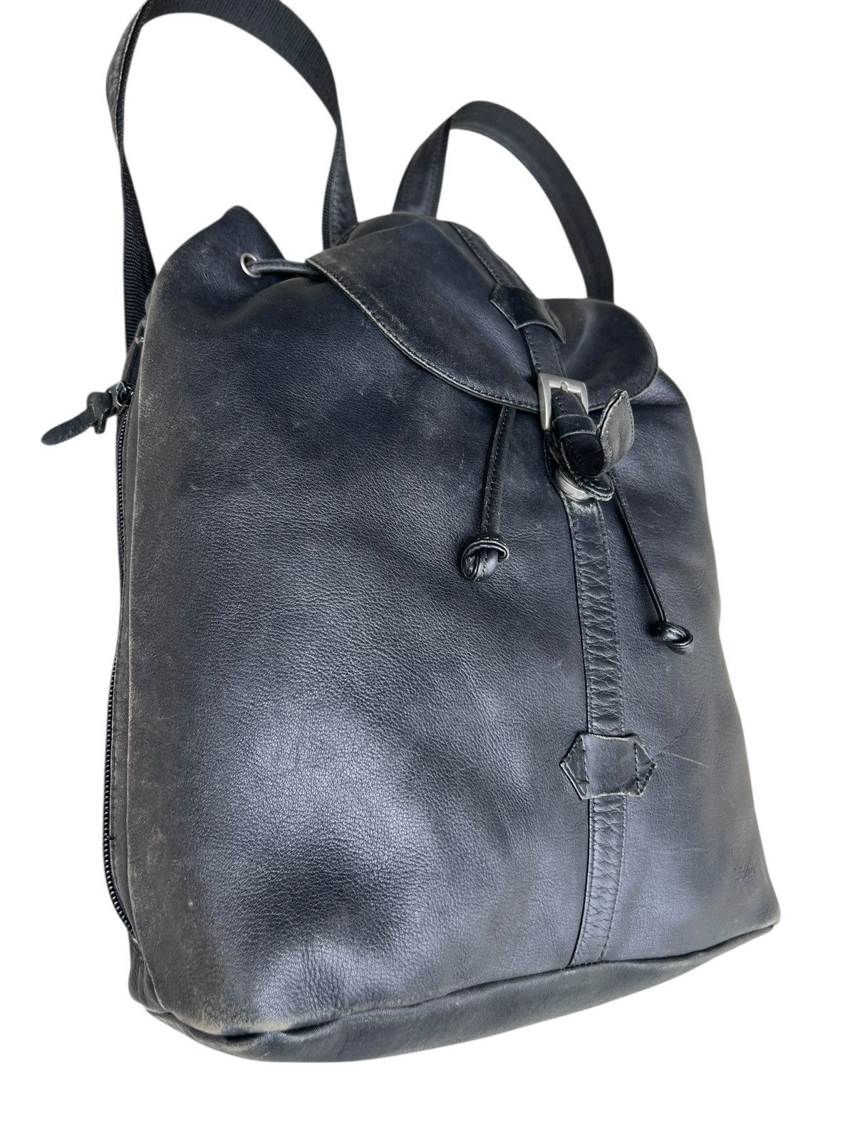 Leather Spiaggia Japan Faded Patina Leather Backpack Rucksack Bag Size ONE SIZE - 9 Thumbnail